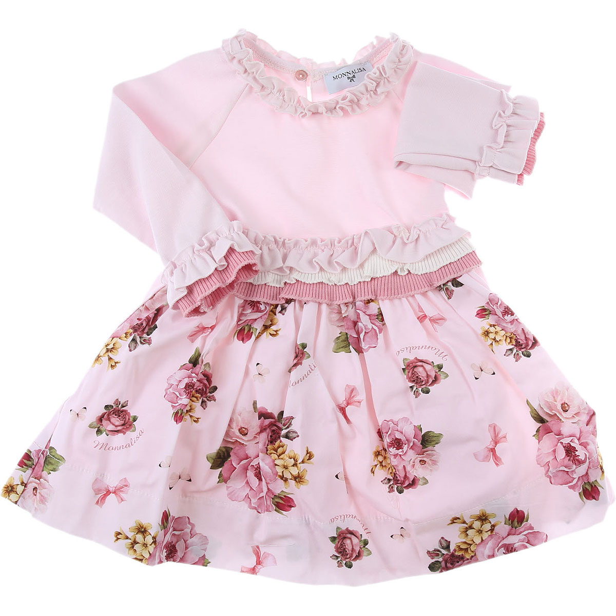 Monnalisa Baby Kleid für Mädchen Günstig im Sale, Pink, Viskose, 2017, 12M 18M 2Y 6M 9M