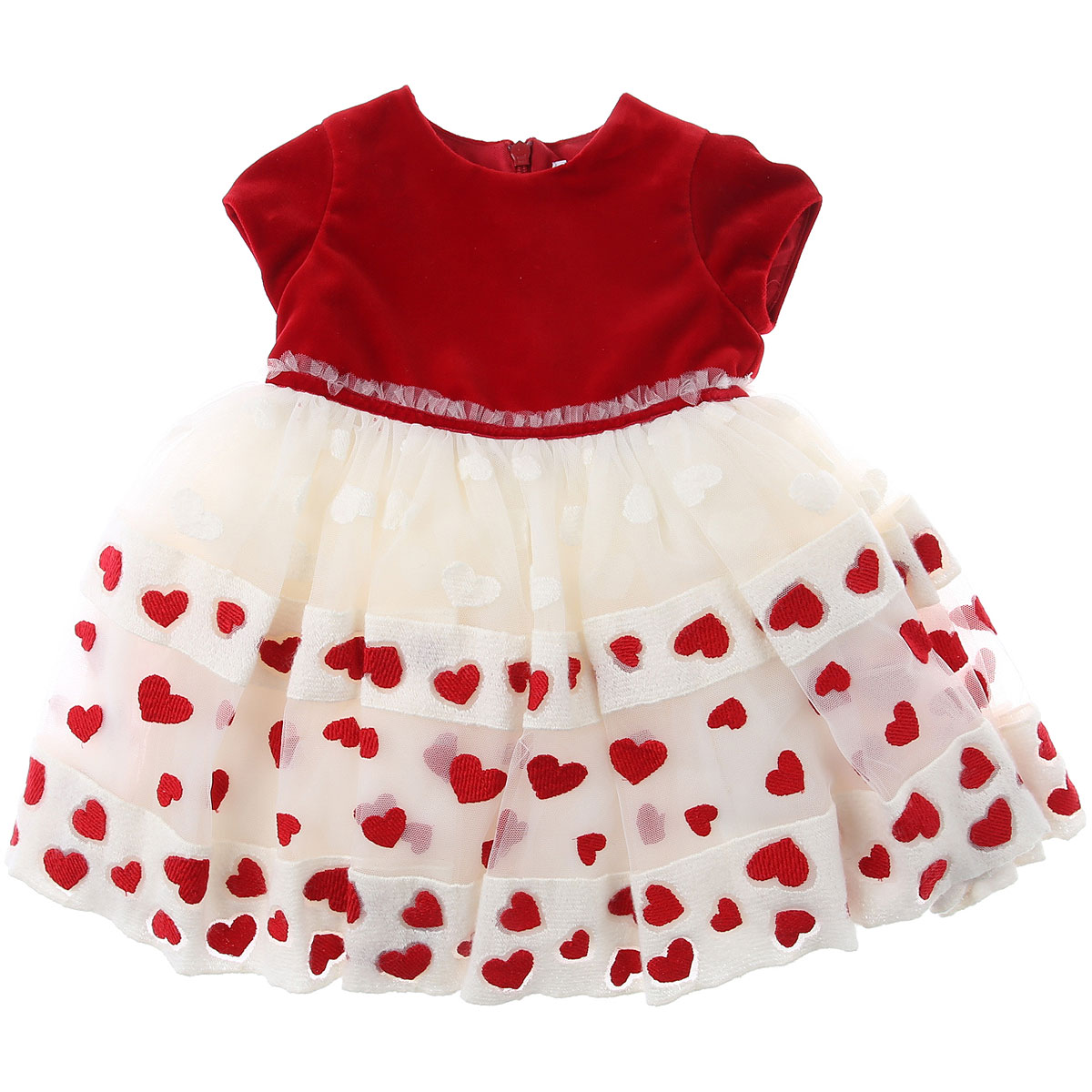 Monnalisa Baby Kleid für Mädchen Günstig im Sale, Creme, Polyester, 2017, 18M 2Y 6M 9M