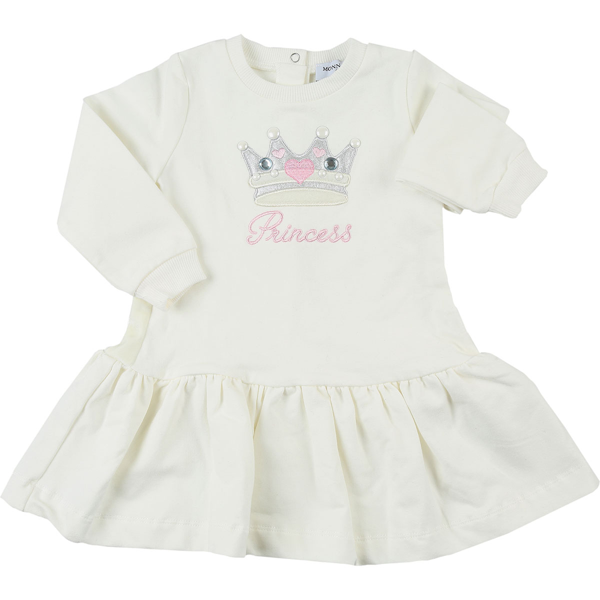 Monnalisa Baby Kleid für Mädchen Günstig im Outlet Sale, Creme, Baumwolle, 2017, 12M 9M