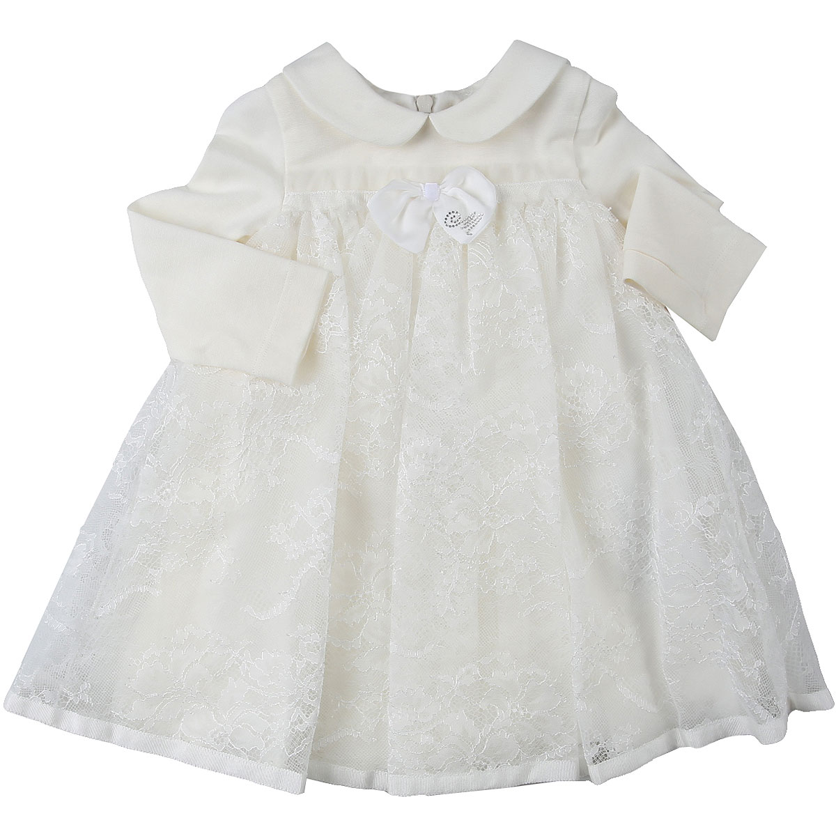 Monnalisa Baby Kleid für Mädchen Günstig im Sale, Creme, Polyamid, 2017, 12M 6M 9M
