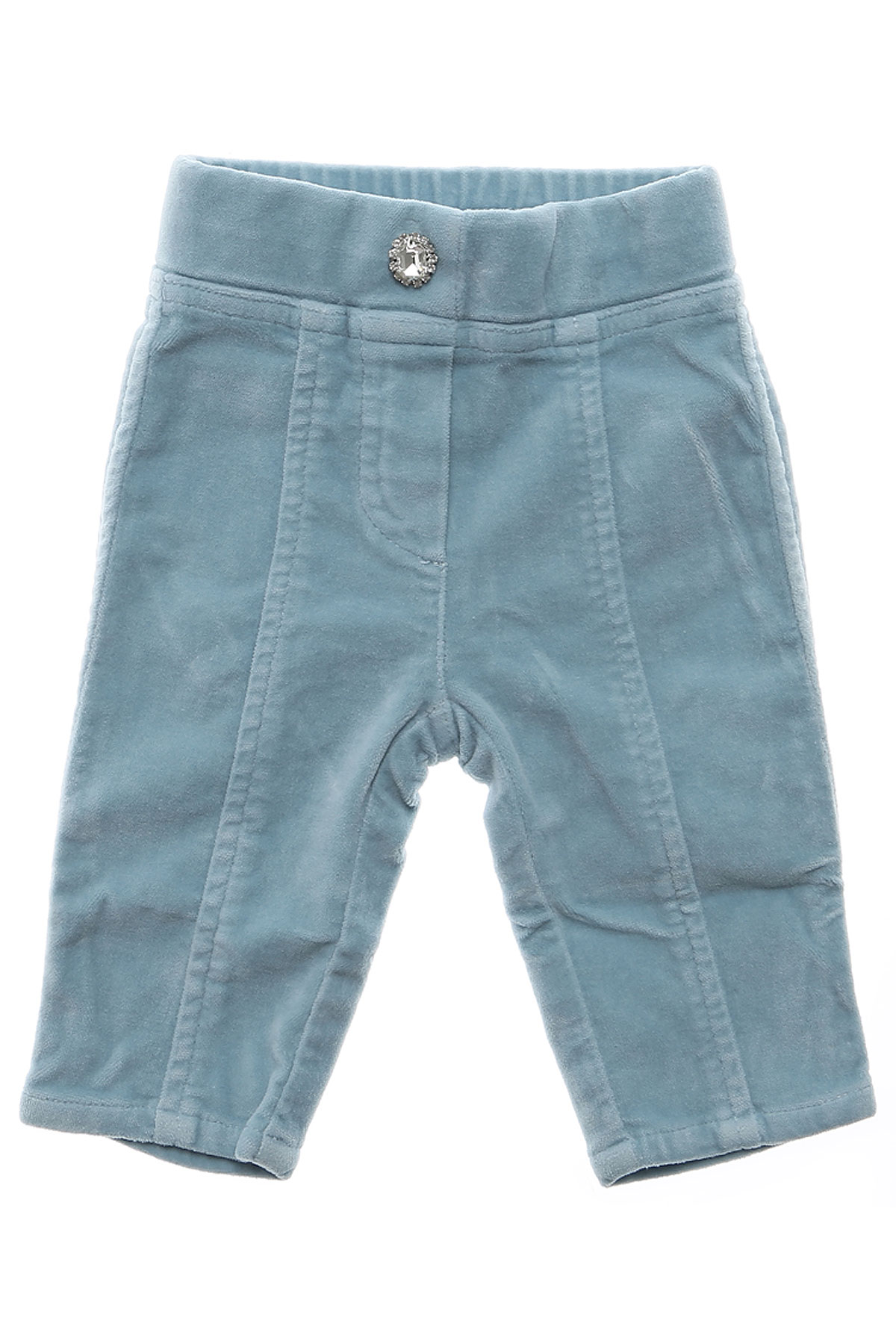 Monnalisa Pantalons Bébé pour Fille Outlet, Bleu ciel, Coton, 2017, 18M 3M 3Y 9M