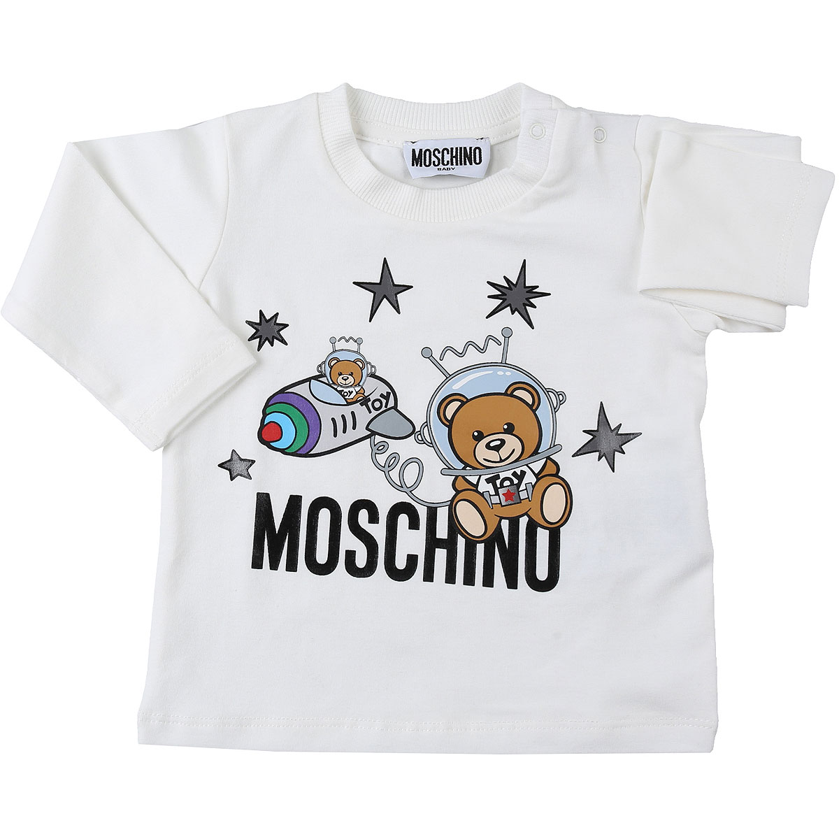 Moschino Baby T-Shirt für Jungen Günstig im Sale, Weiss, Baumwolle, 2017, 12 M 18M 24M 2Y 3Y 6M 9M