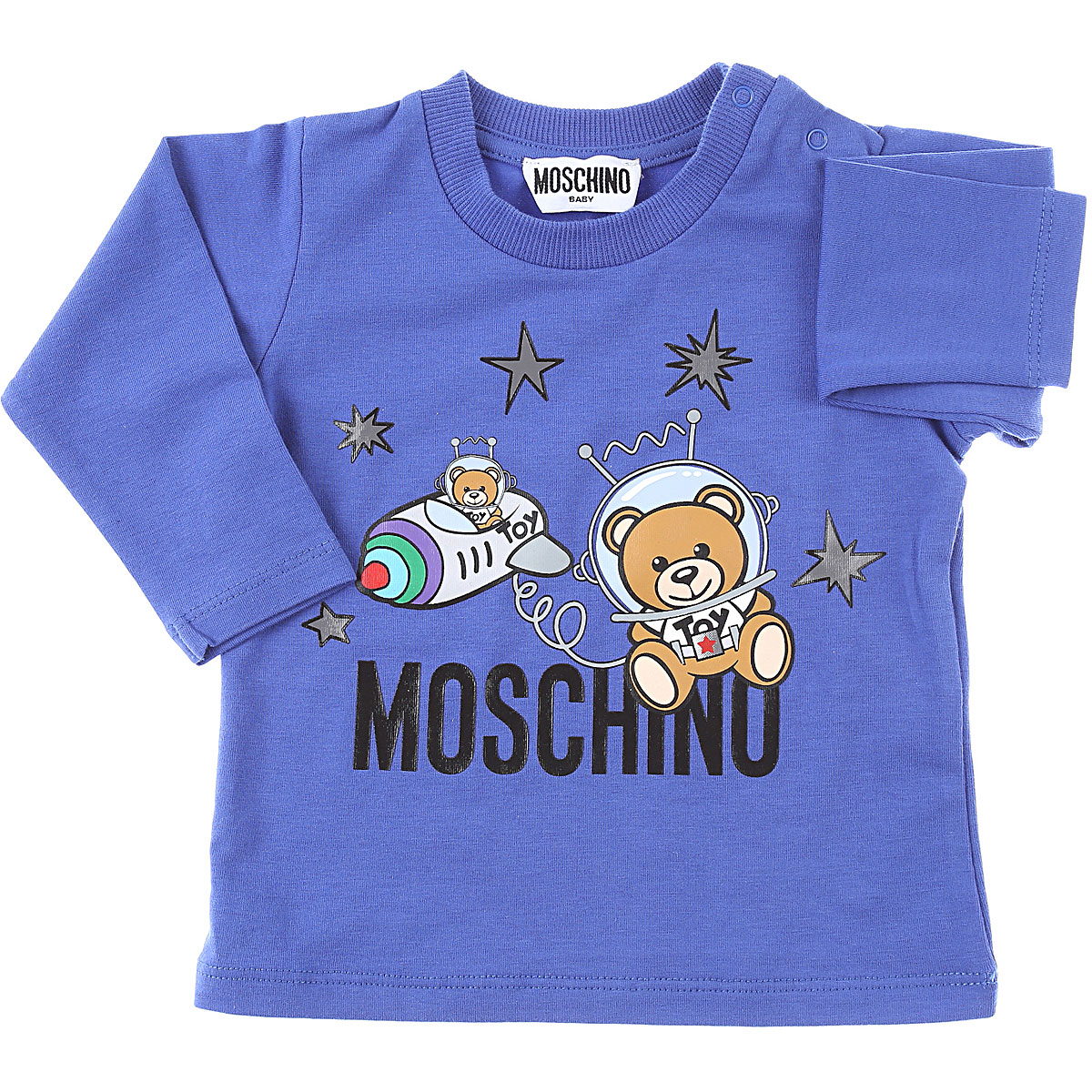 Moschino Baby T-Shirt für Jungen Günstig im Sale, Blau, Baumwolle, 2017, 12 M 18M 24M 2Y 3Y 6M 9M