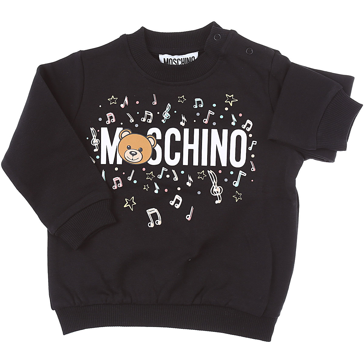Moschino Baby Sweatshirt & Kapuzenpullover für Jungen Günstig im Sale, Schwarz, Baumwolle, 2017, 12 M 18M 24M 2Y 6M 9M