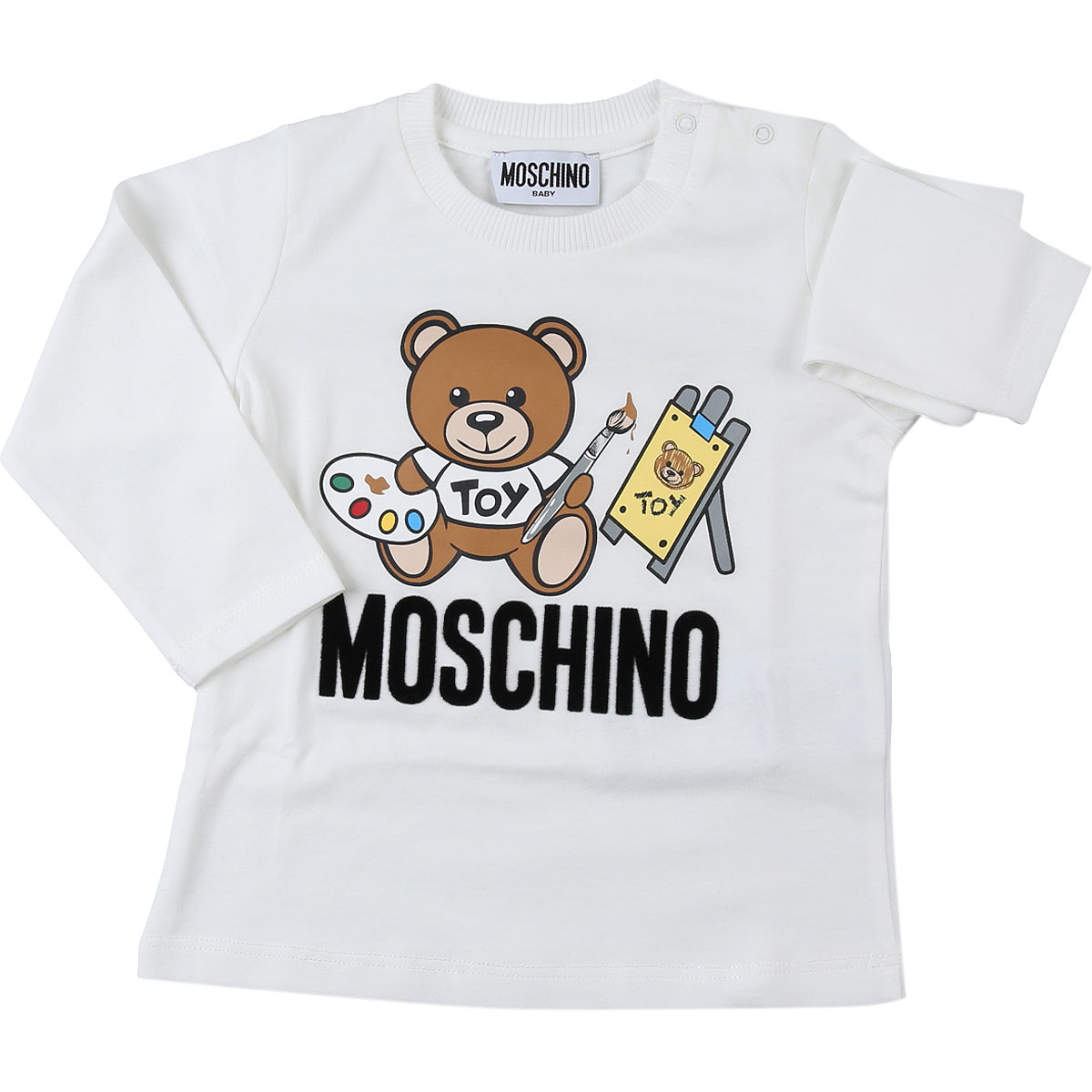 Moschino Baby T-Shirt für Jungen Günstig im Sale, Weiss, Baumwolle, 2017, 12 M 18M 24M 2Y 3M 3Y 3Y 6M 9M 9M