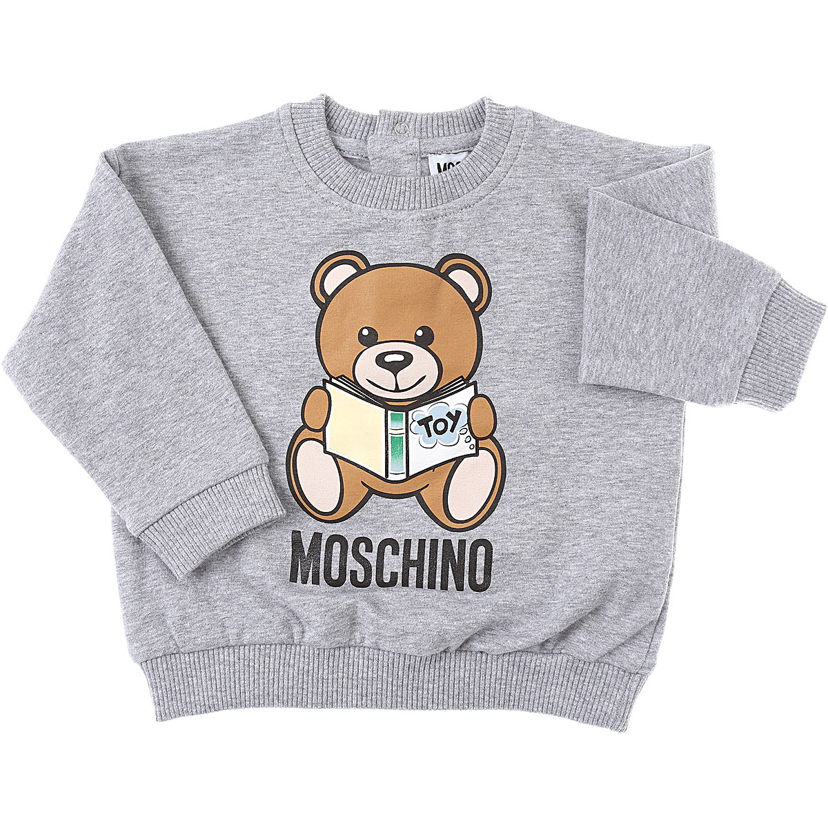 Moschino Baby Sweatshirt & Kapuzenpullover für Jungen Günstig im Sale, Grau Melange, Baumwolle, 2017, 12 M 18M 24M 2Y 3M 3Y 9M