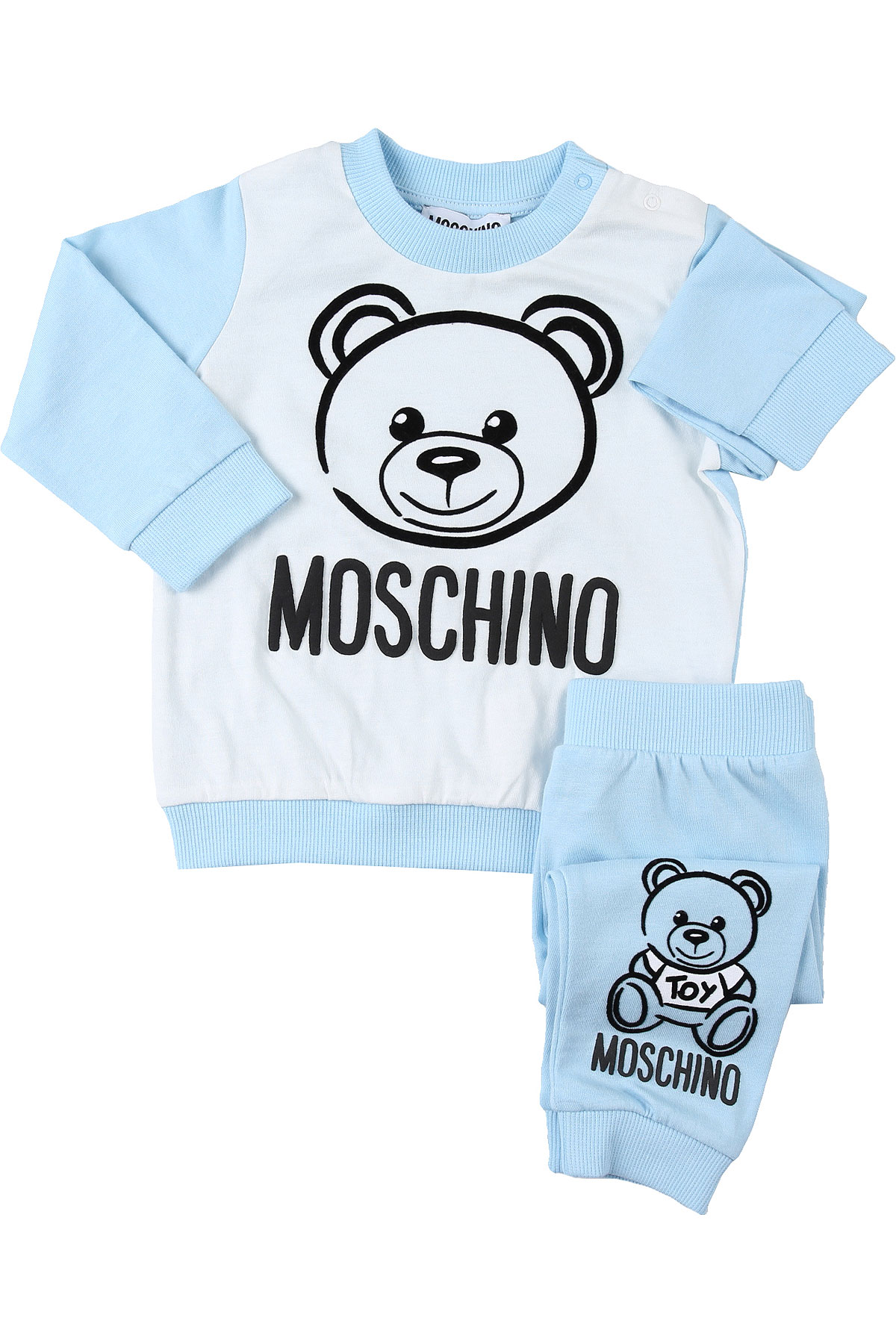 Moschino Baby Set für Jungen Günstig im Sale, Azur-Blau, Baumwolle, 2017, 12 M 18M 2Y 3Y 6M 9M