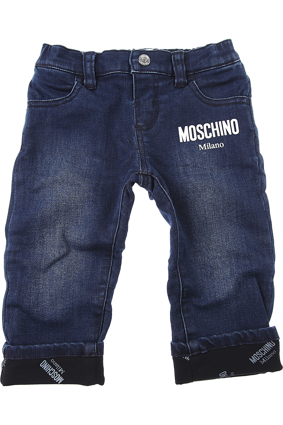 Moschino Baby Jeans für Jungen Günstig im Sale, Dunkel Denim Blau, Baumwolle, 2017, 12 M 18 M 2Y 3Y 9 M