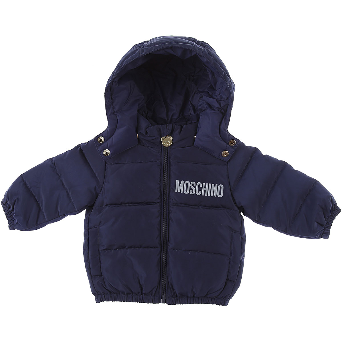 Moschino Baby Daunen Jacke für Jungen Günstig im Sale, Blau, Polyamid, 2017, 12 M 18M 24M 2Y 3Y 6M 9M