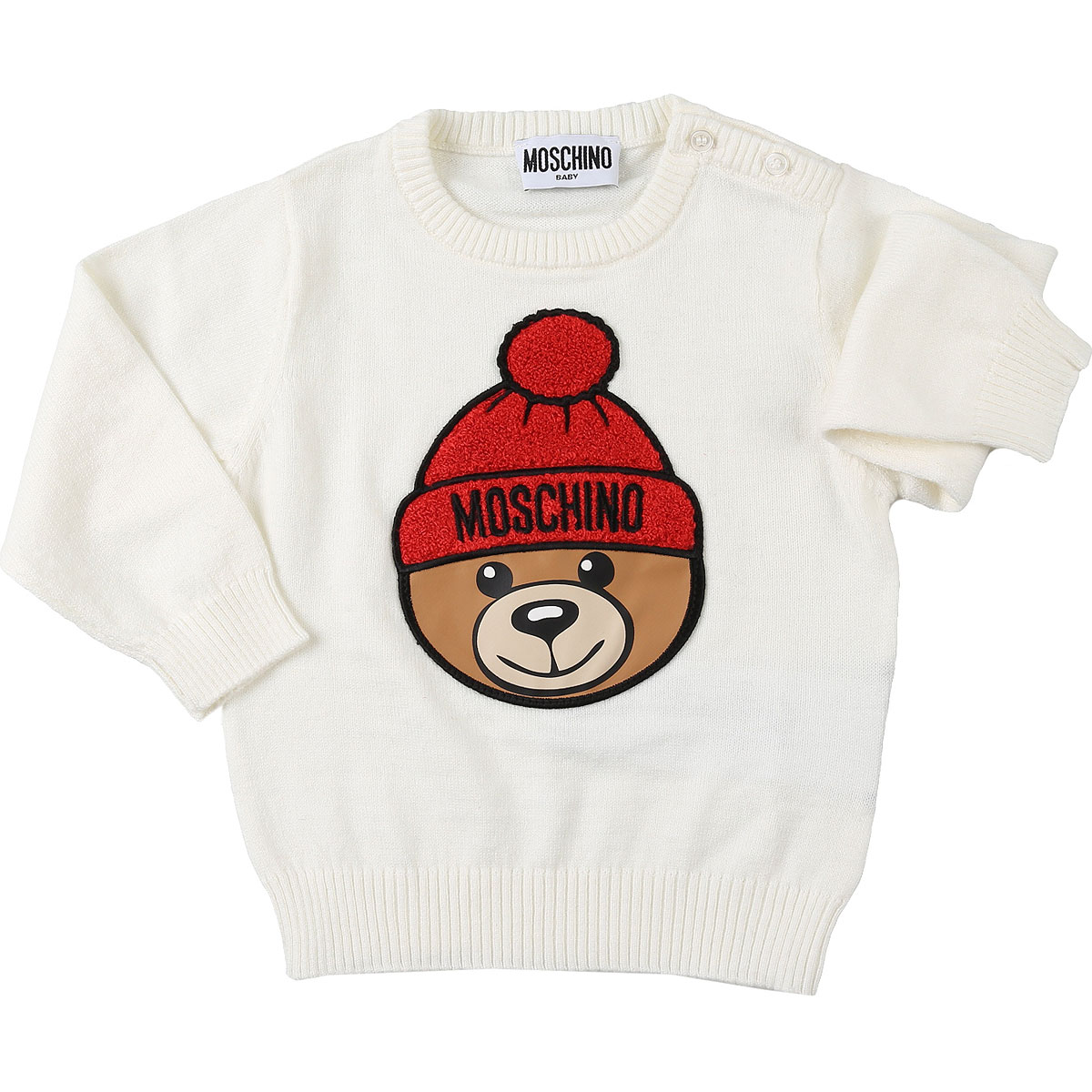 Moschino Baby Pullover für Jungen Günstig im Sale, Weiss, Cott, 2017, 12 M 18M 6M