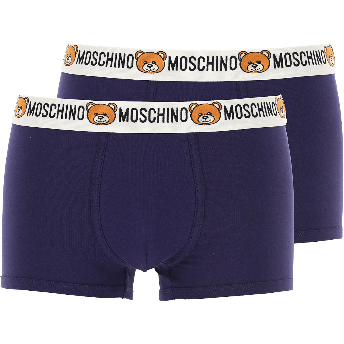 Moschino Boxer Shorts für Herren, Unterhose, Short, Boxer Günstig im Sale, 2 Pack, Blau, Baumwolle, 2017, M S XS