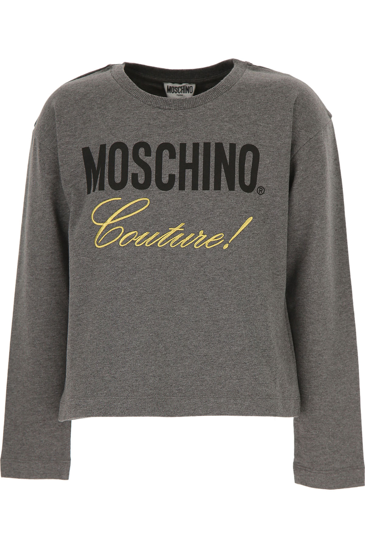 Moschino Kinder T-Shirt für Mädchen Günstig im Sale, Dunkelgrau, Baumwolle, 2017, 10Y 12Y 14Y 8Y