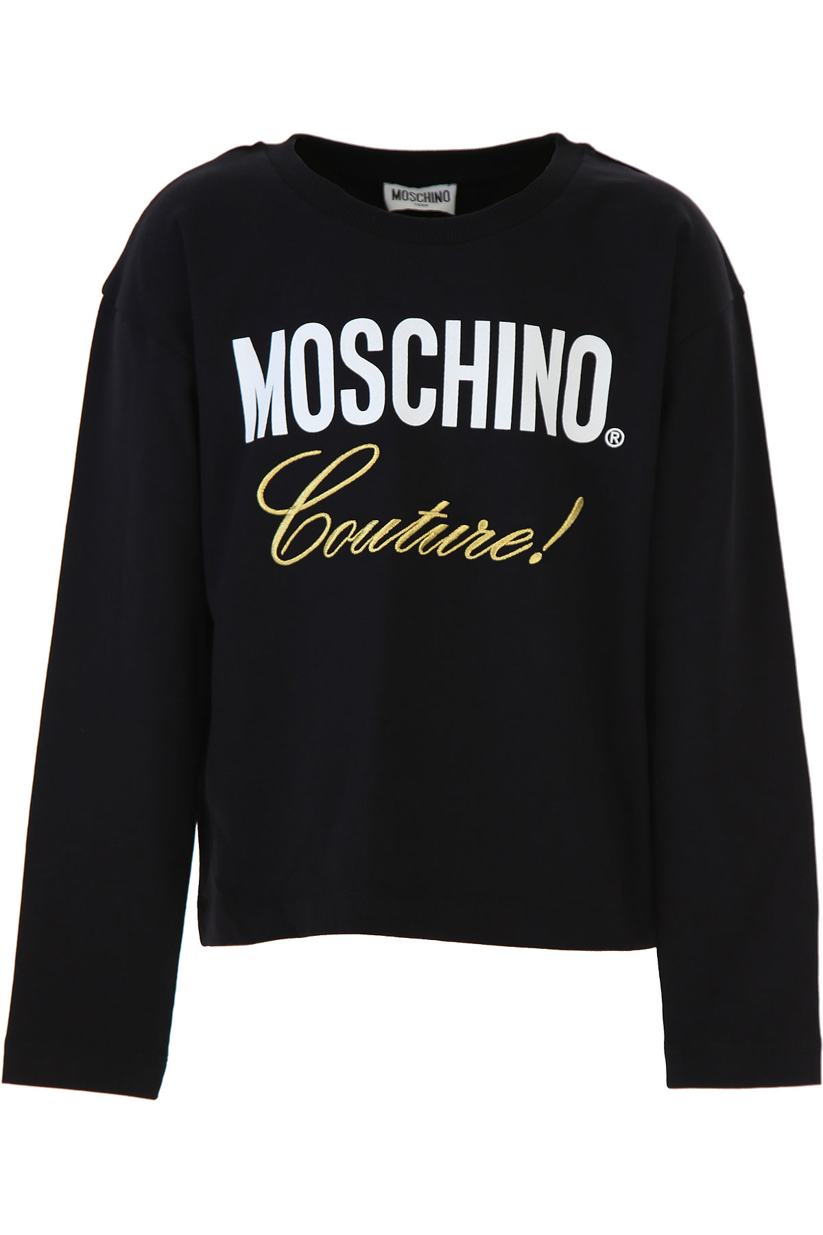 Moschino Kinder T-Shirt für Mädchen Günstig im Sale, Schwarz, Baumwolle, 2017, 12Y 14Y 8Y