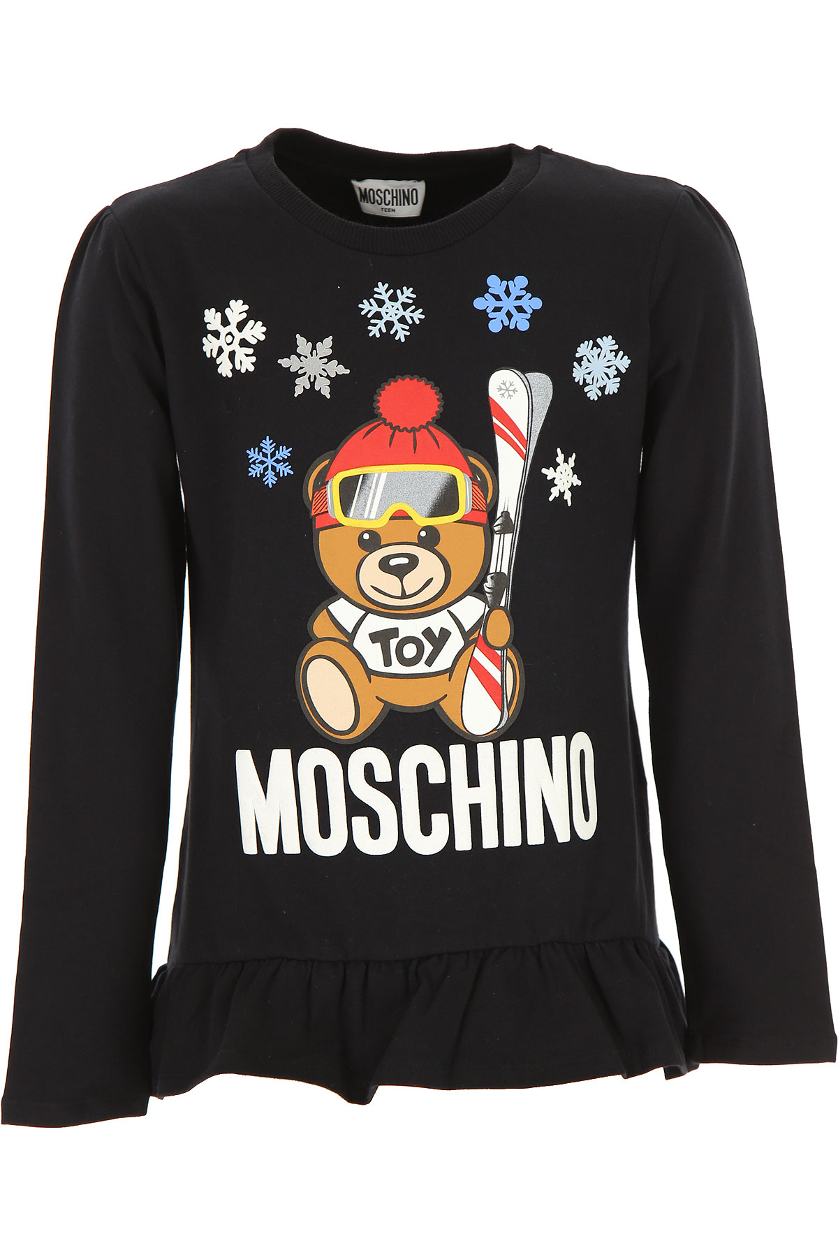 Moschino Kinder T-Shirt für Mädchen Günstig im Sale, Schwarz, Baumwolle, 2017, 10Y 12Y 14Y 4Y 5Y 6Y 8Y