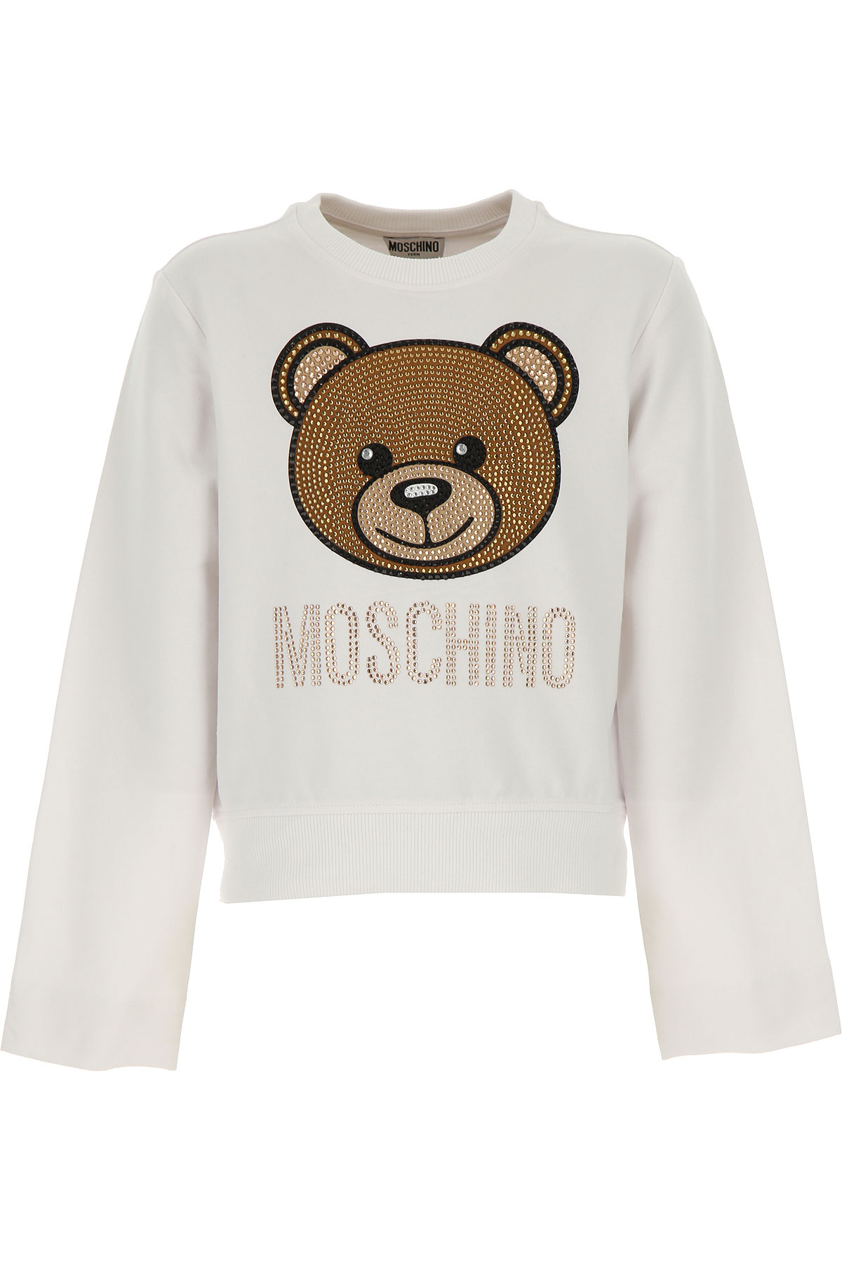 Moschino Kinder Sweatshirt & Kapuzenpullover für Mädchen Günstig im Sale, Weiss, Baumwolle, 2017, 10Y 12Y 14Y 4Y 6Y 8Y