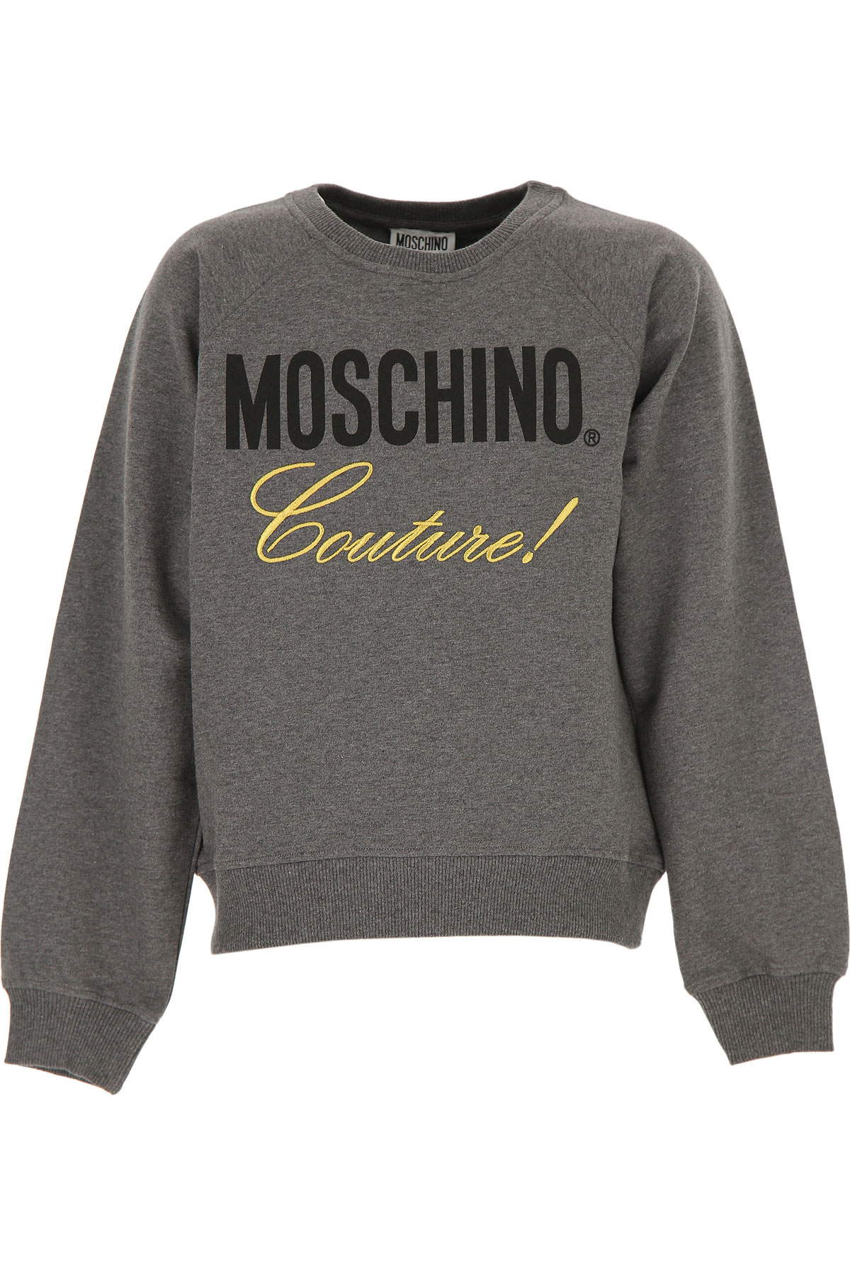 Moschino Kinder Sweatshirt & Kapuzenpullover für Mädchen Günstig im Sale, Dunkelgrau, Baumwolle, 2017, 10Y 14Y 8Y