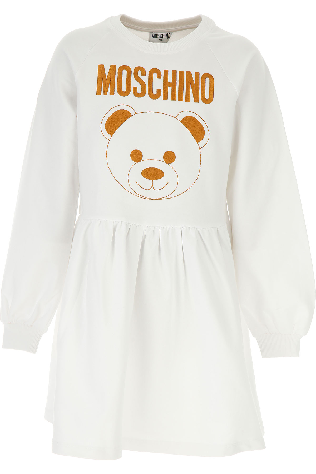 Moschino Kleid für Mädchen Günstig im Sale, Weiss, Baumwolle, 2017, 10Y 12Y 14Y 8Y
