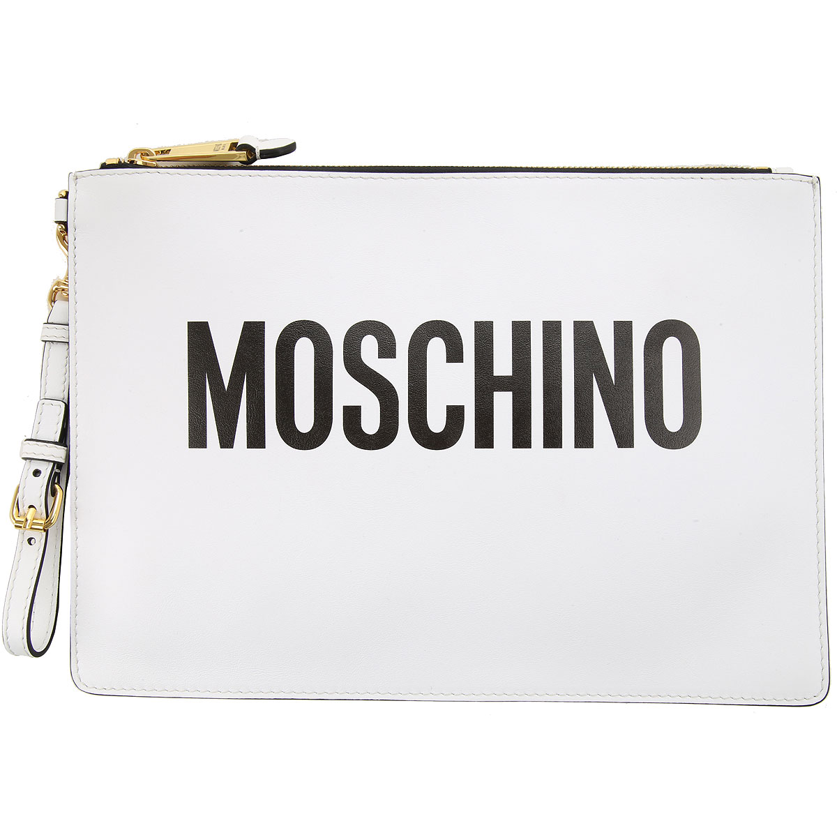 Moschino Tasche für Damen Günstig im Outlet Sale, Weiss, Leder, 2017