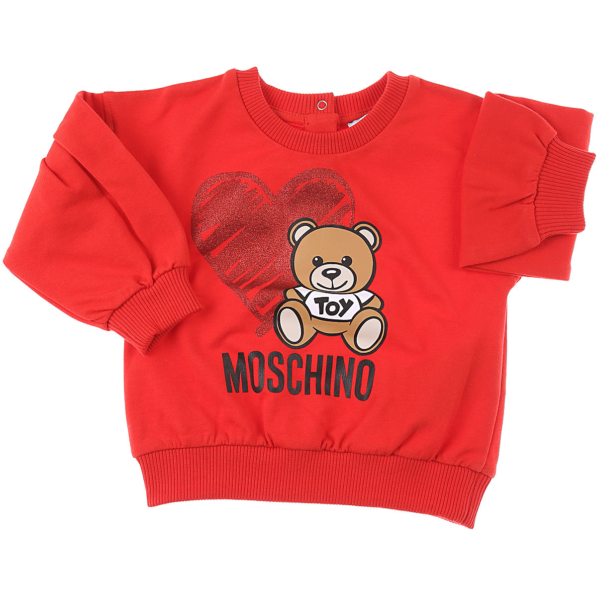 Moschino Baby Sweatshirt & Kapuzenpullover für Mädchen Günstig im Sale, Rot, Baumwolle, 2017, 12M 18M 24M 2Y 3Y 9M