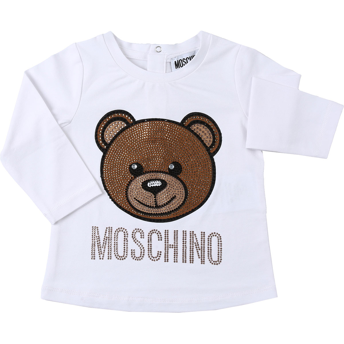 Moschino Baby T-Shirt für Mädchen Günstig im Sale, Weiss, Baumwolle, 2017, 12M 18M 24M 2Y 3Y 6M 9M
