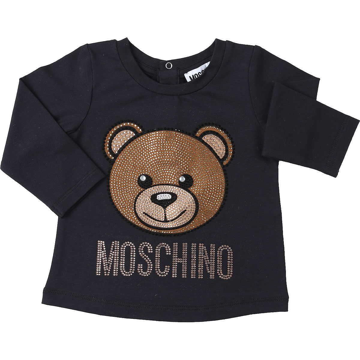 Moschino Baby T-Shirt für Mädchen Günstig im Sale, Schwarz, Baumwolle, 2017, 12M 18M 24M 2Y 3Y 9M