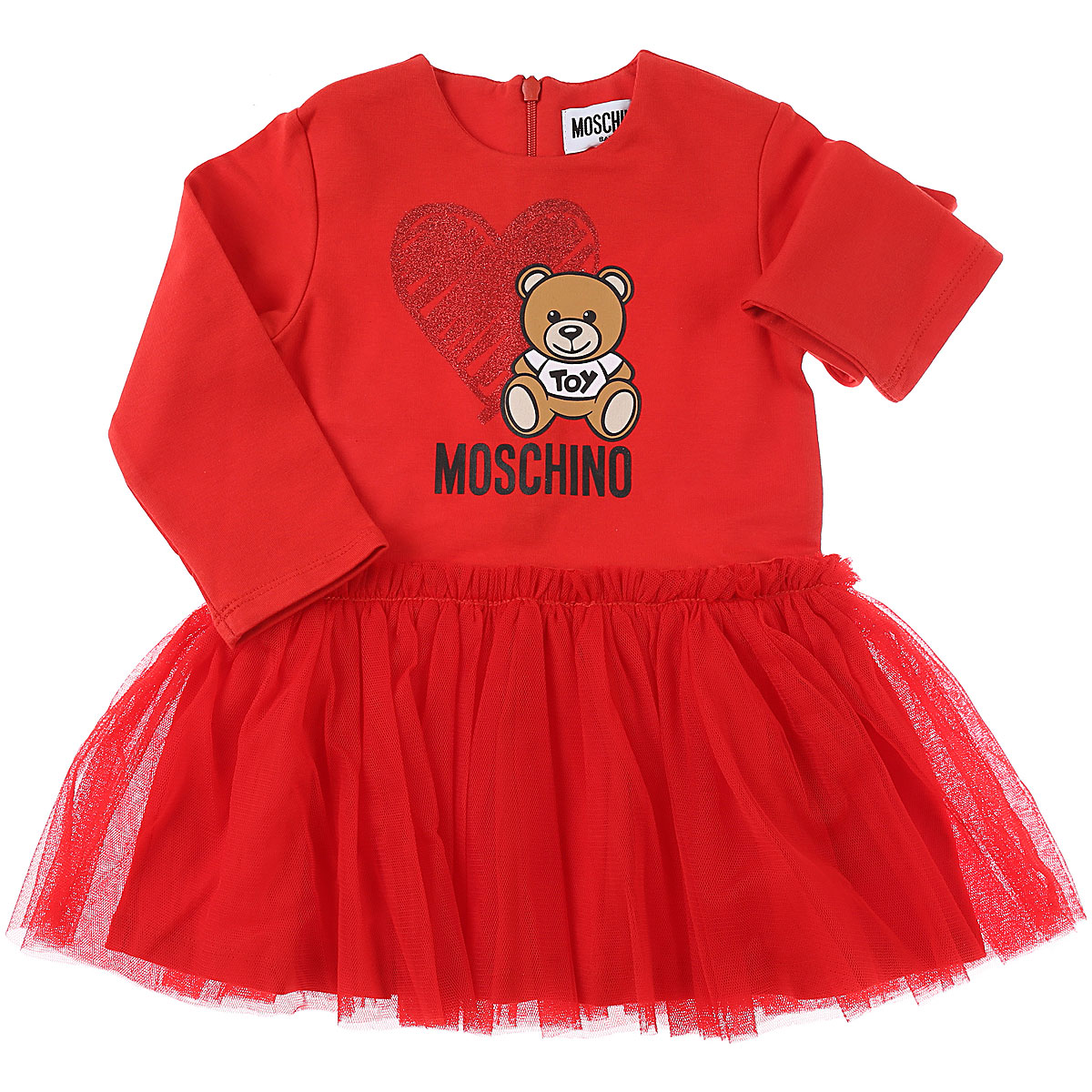 Moschino Baby Kleid für Mädchen Günstig im Sale, Rot, Baumwolle, 2017, 12M 18M 18M 2Y 3Y 9M 9M