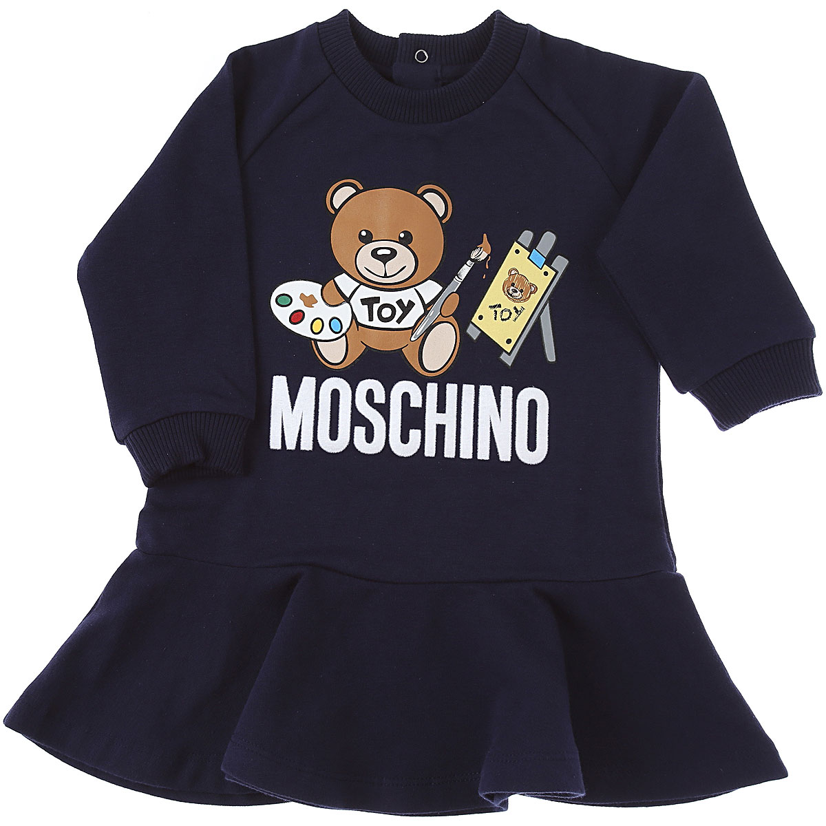 Moschino Baby Kleid für Mädchen Günstig im Sale, Marineblau, Baumwolle, 2017, 12M 18M 24M 2Y 3Y 9M