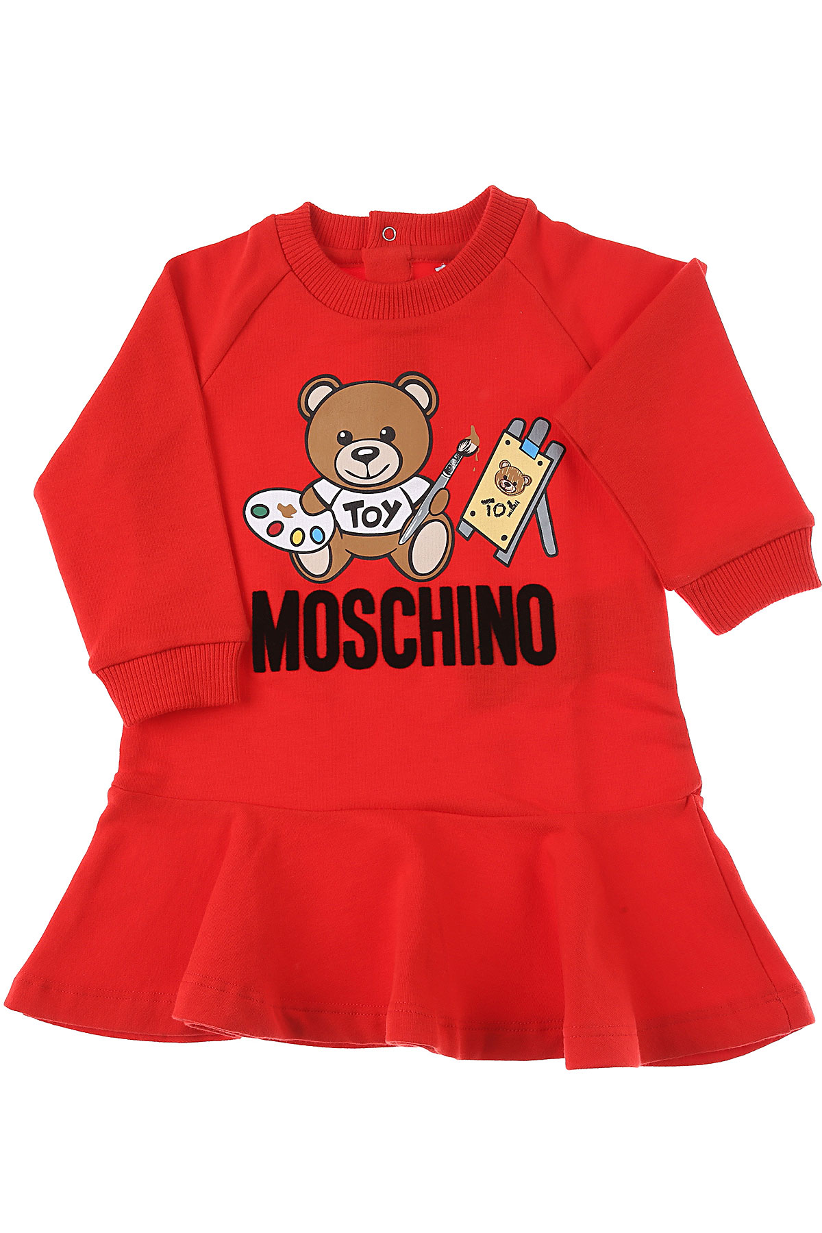 Moschino Baby Kleid für Mädchen Günstig im Sale, Rot, Baumwolle, 2017, 12M 18M 3Y 9M