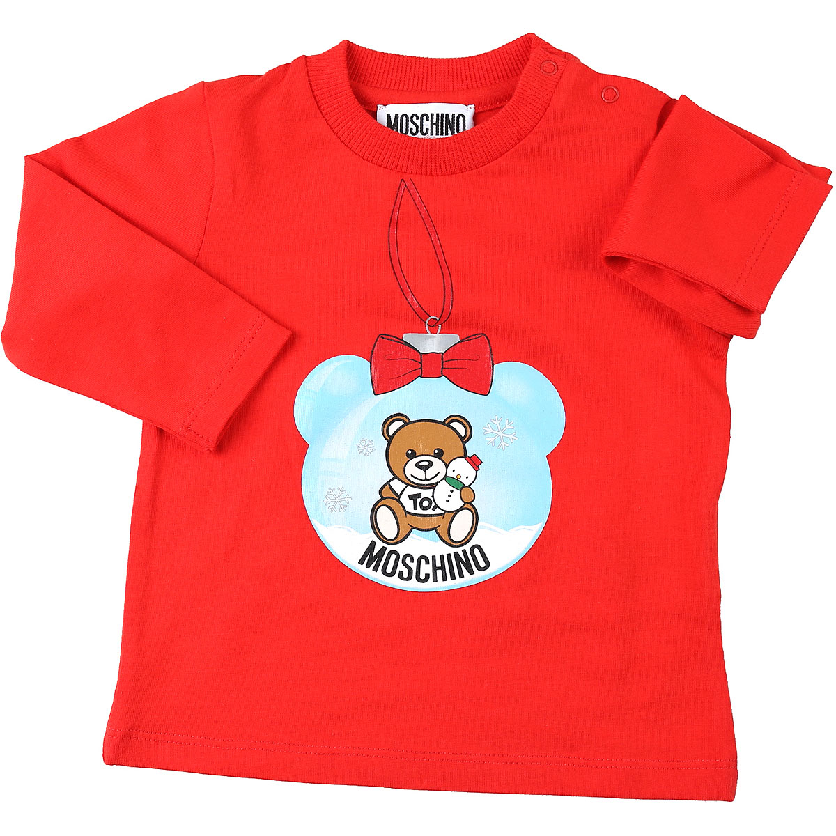 Moschino Baby T-Shirt für Mädchen Günstig im Sale, Rot, Baumwolle, 2017, 12M 18M 24M 2Y 3M 3Y 6M 9M