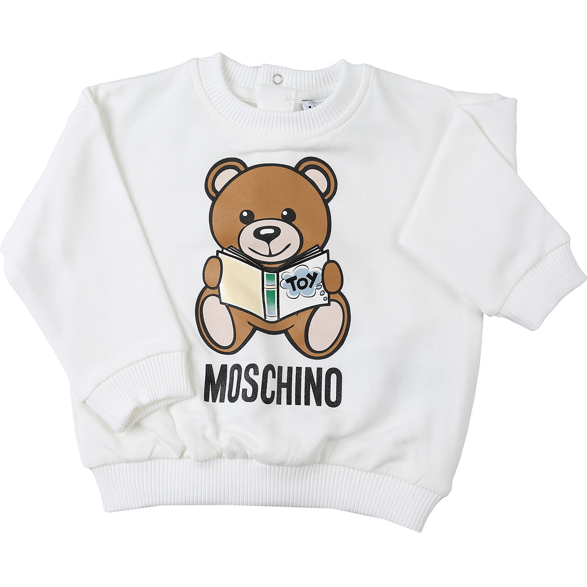 Moschino Baby Sweatshirt & Kapuzenpullover für Mädchen Günstig im Sale, Weiss, Baumwolle, 2017, 12M 18M 24M 2Y 2Y 3Y 3Y 6M 9M