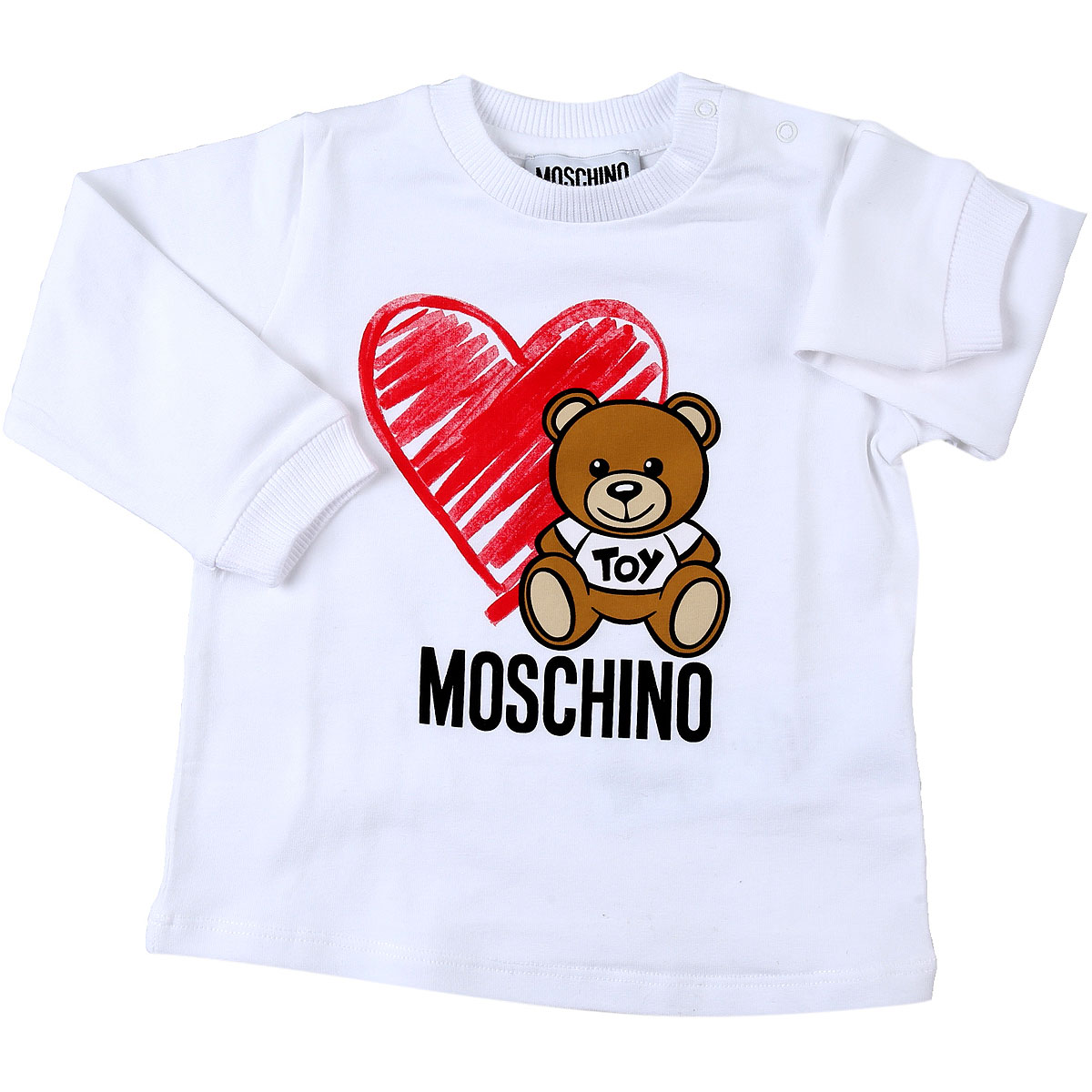 Moschino Baby T-Shirt für Mädchen Günstig im Sale, Weiss, Baumwolle, 2017, 12 M 12M 18M 18M 24M 2Y 3Y 9M
