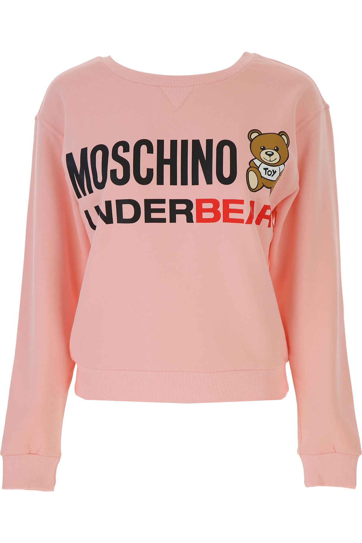 Moschino Sweatshirt für Damen, Kapuzenpulli, Hoodie, Sweats Günstig im Sale, Pink, Baumwolle, 2017, 38 M
