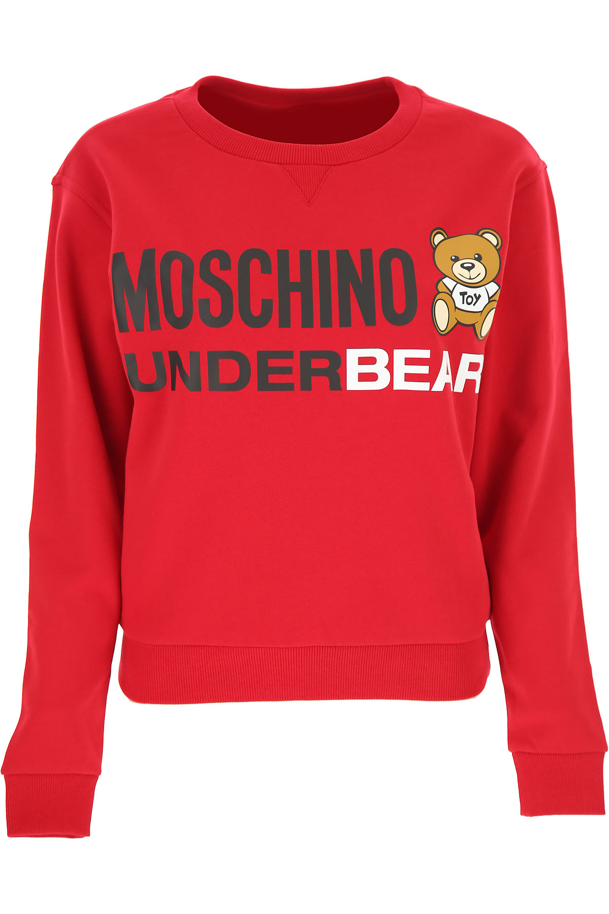 Moschino Sweatshirt für Damen, Kapuzenpulli, Hoodie, Sweats Günstig im Sale, Rot, Baumwolle, 2017, 44 M