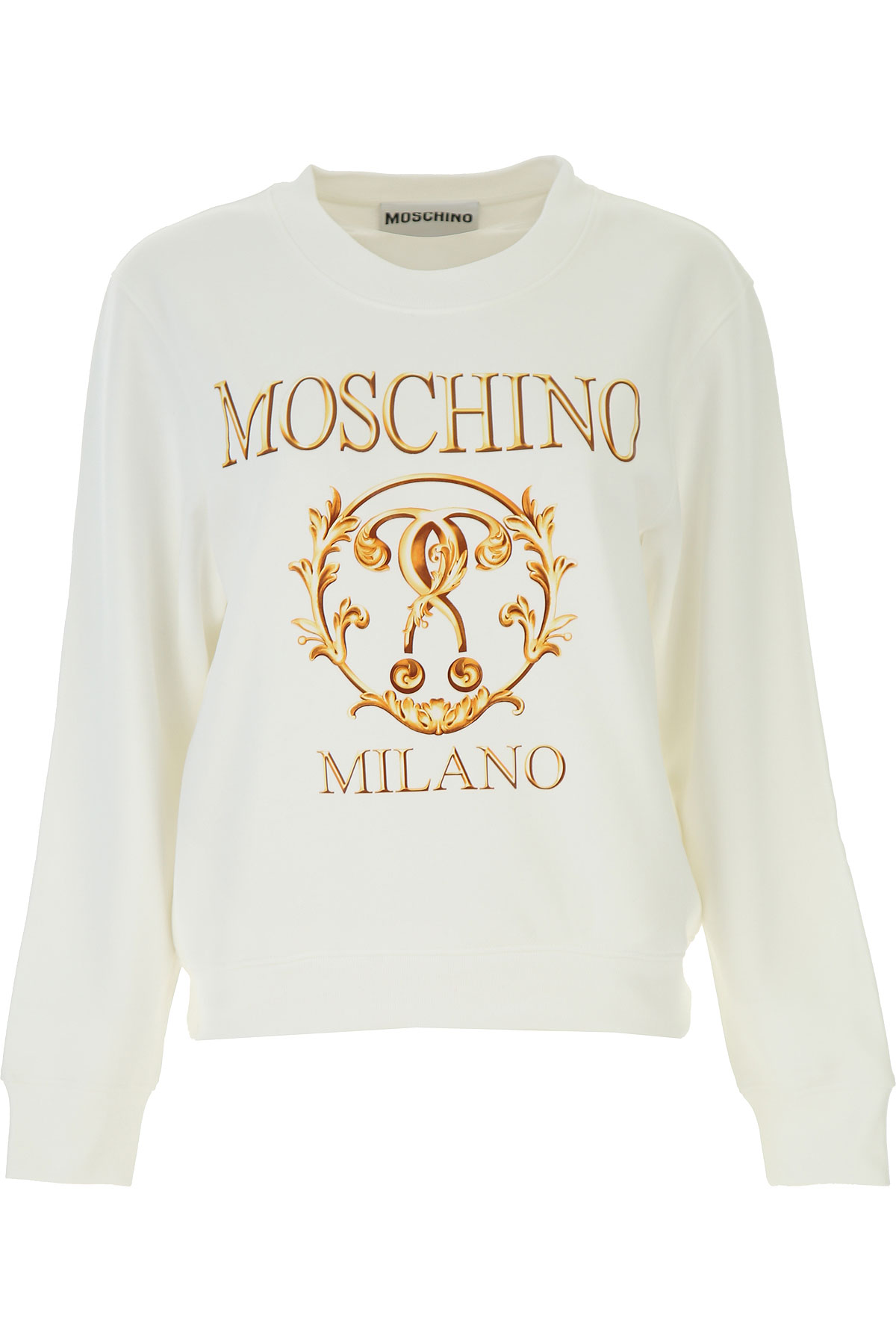 Moschino Sweatshirt für Damen, Kapuzenpulli, Hoodie, Sweats Günstig im Sale, Weiss, Baumwolle, 2017, 44 M
