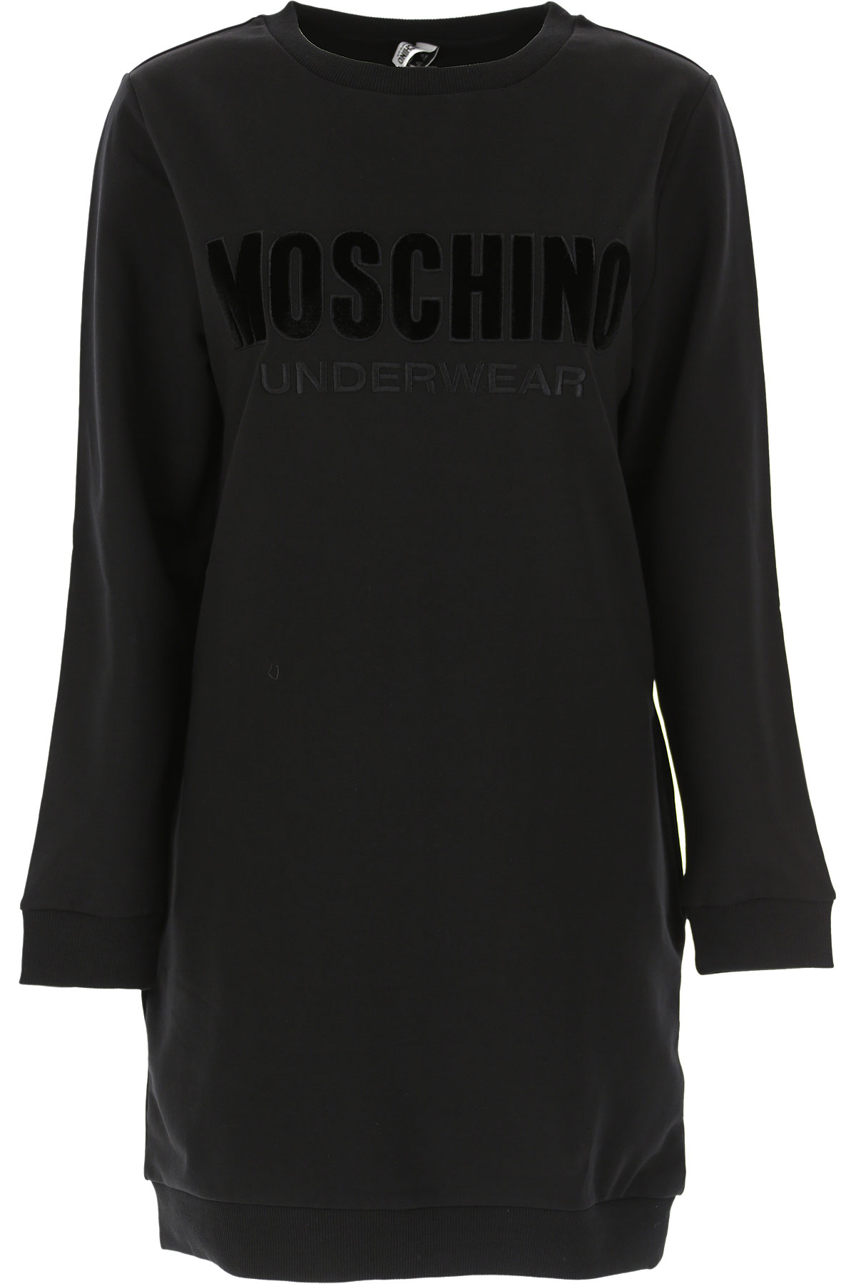 Moschino Sweatshirt für Damen, Kapuzenpulli, Hoodie, Sweats Günstig im Sale, Schwarz, Baumwolle, 2017, 44 M