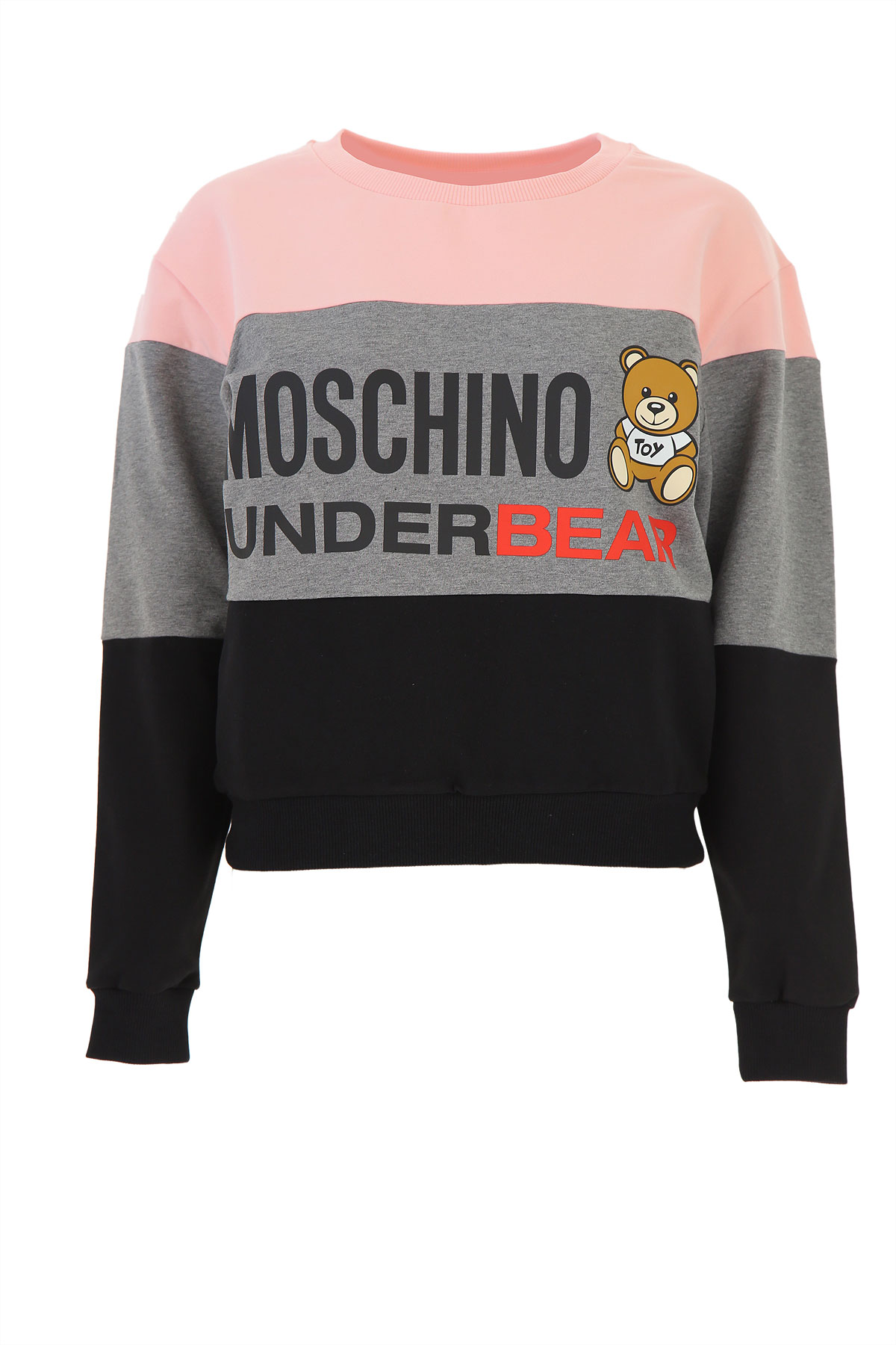Moschino Sweatshirt für Damen, Kapuzenpulli, Hoodie, Sweats Günstig im Sale, Pink, Baumwolle, 2017, 38 44 M
