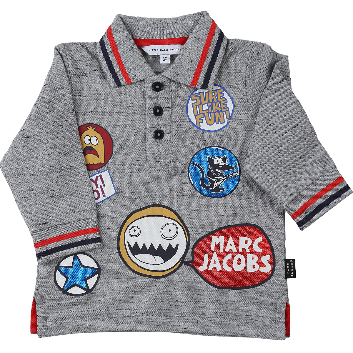 Marc Jacobs Baby Polohemd für Jungen Günstig im Sale, Grau Melange, Baumwolle, 2017, 18M 2Y 3Y 6M 9M