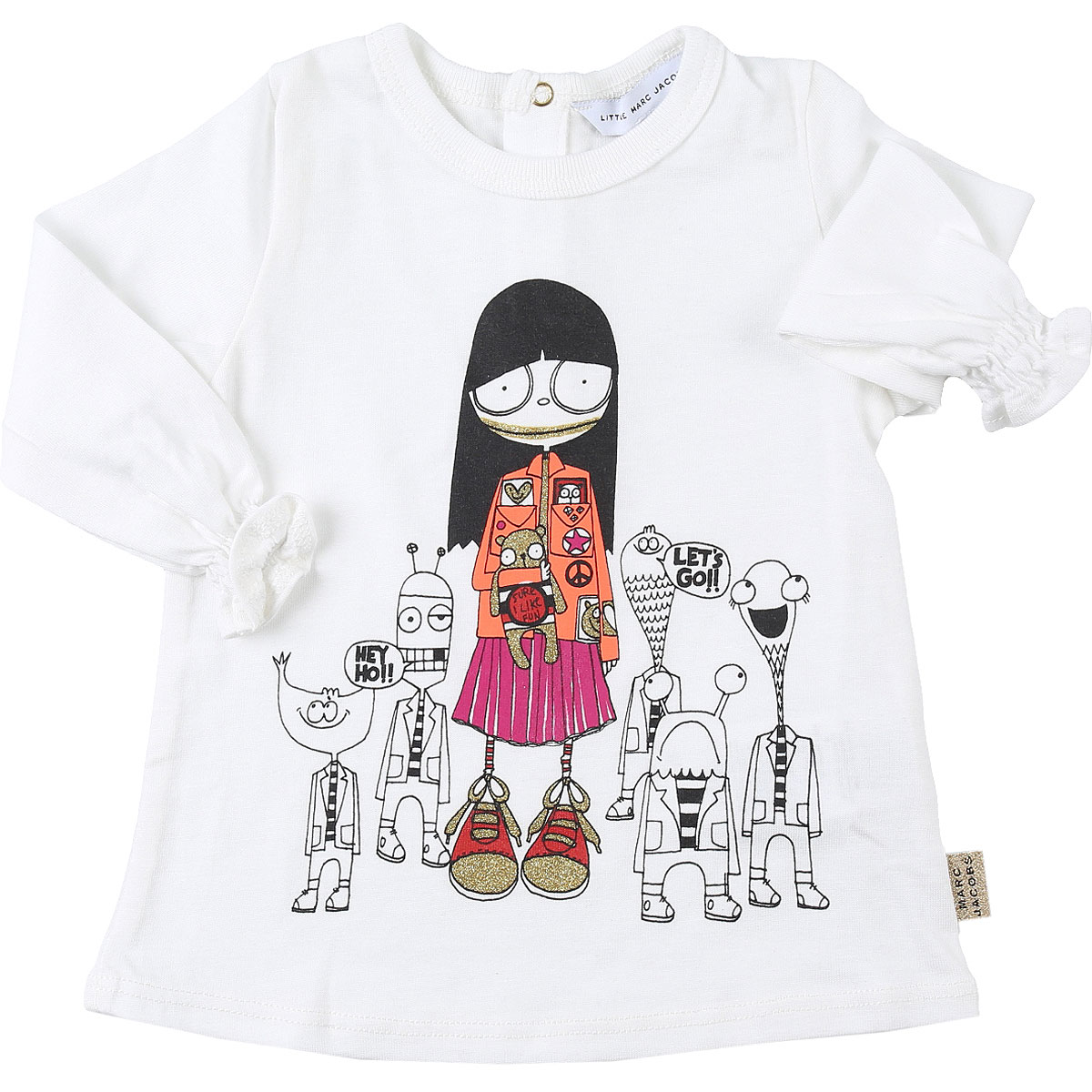 Marc Jacobs Baby T-Shirt für Mädchen Günstig im Sale, Weiss, Baumwolle, 2017, 12M 18M 2Y 3Y 6M 9M