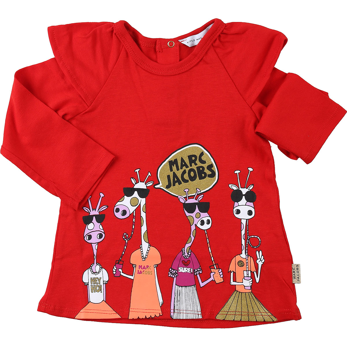 Marc Jacobs Baby T-Shirt für Mädchen Günstig im Sale, Rot, Baumwolle, 2017, 12M 18M 2Y 3M 3Y 6M 9M