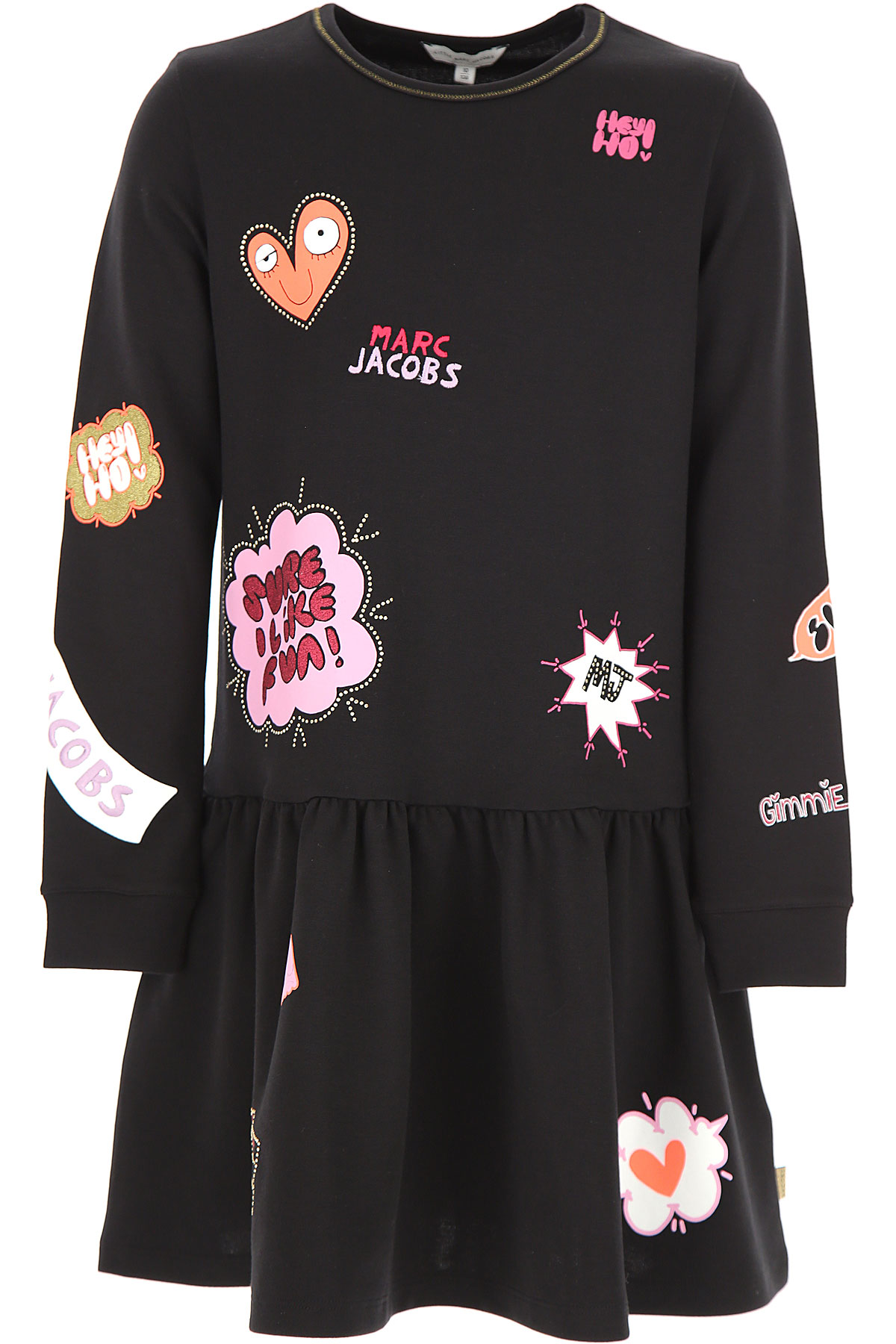 Marc Jacobs Kleid für Mädchen Günstig im Sale, Schwarz, Baumwolle, 2017, 10Y 12Y 14Y