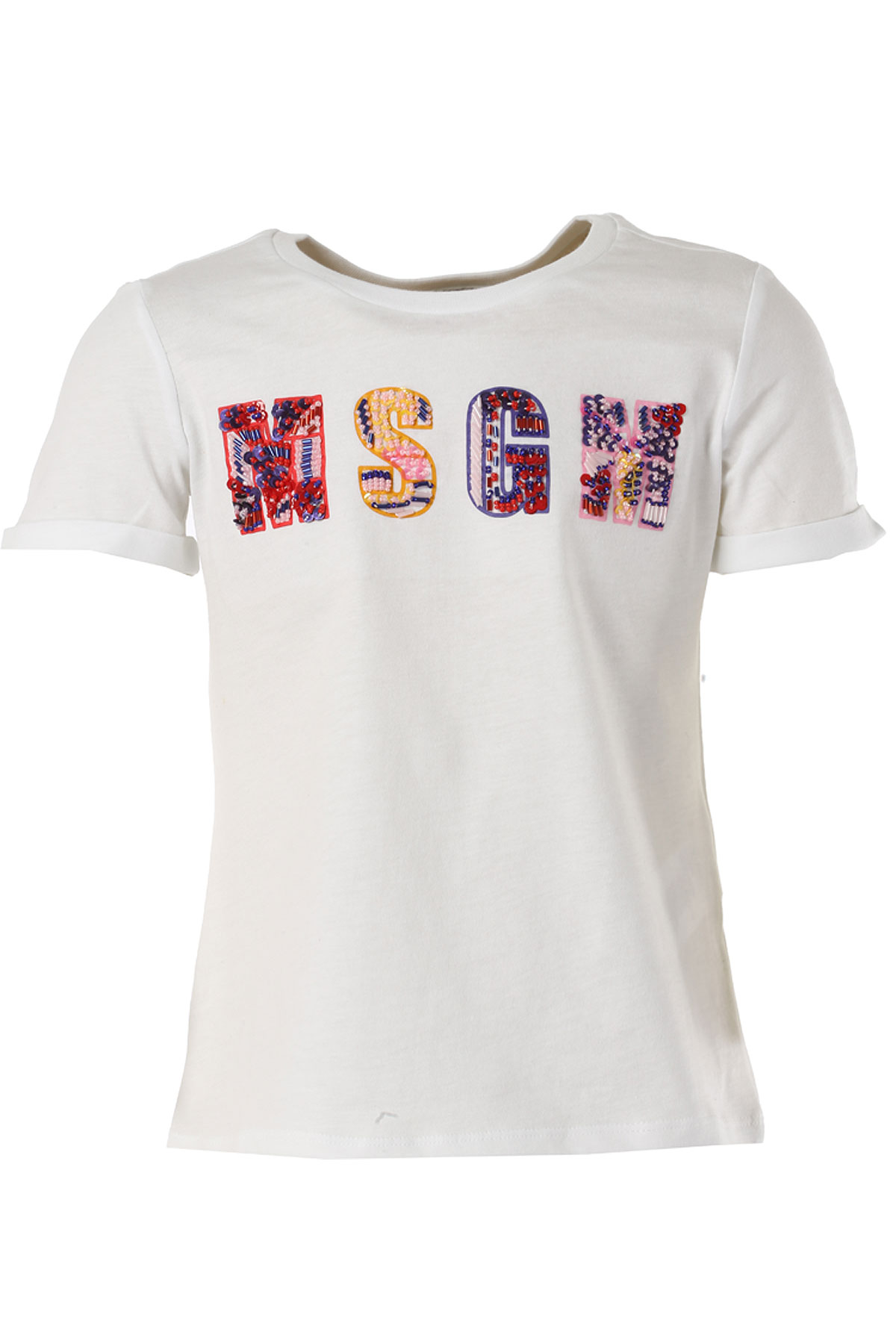 MSGM T-Shirt Enfant pour Fille Outlet, Blanc, Coton, 2017, 10Y 6Y