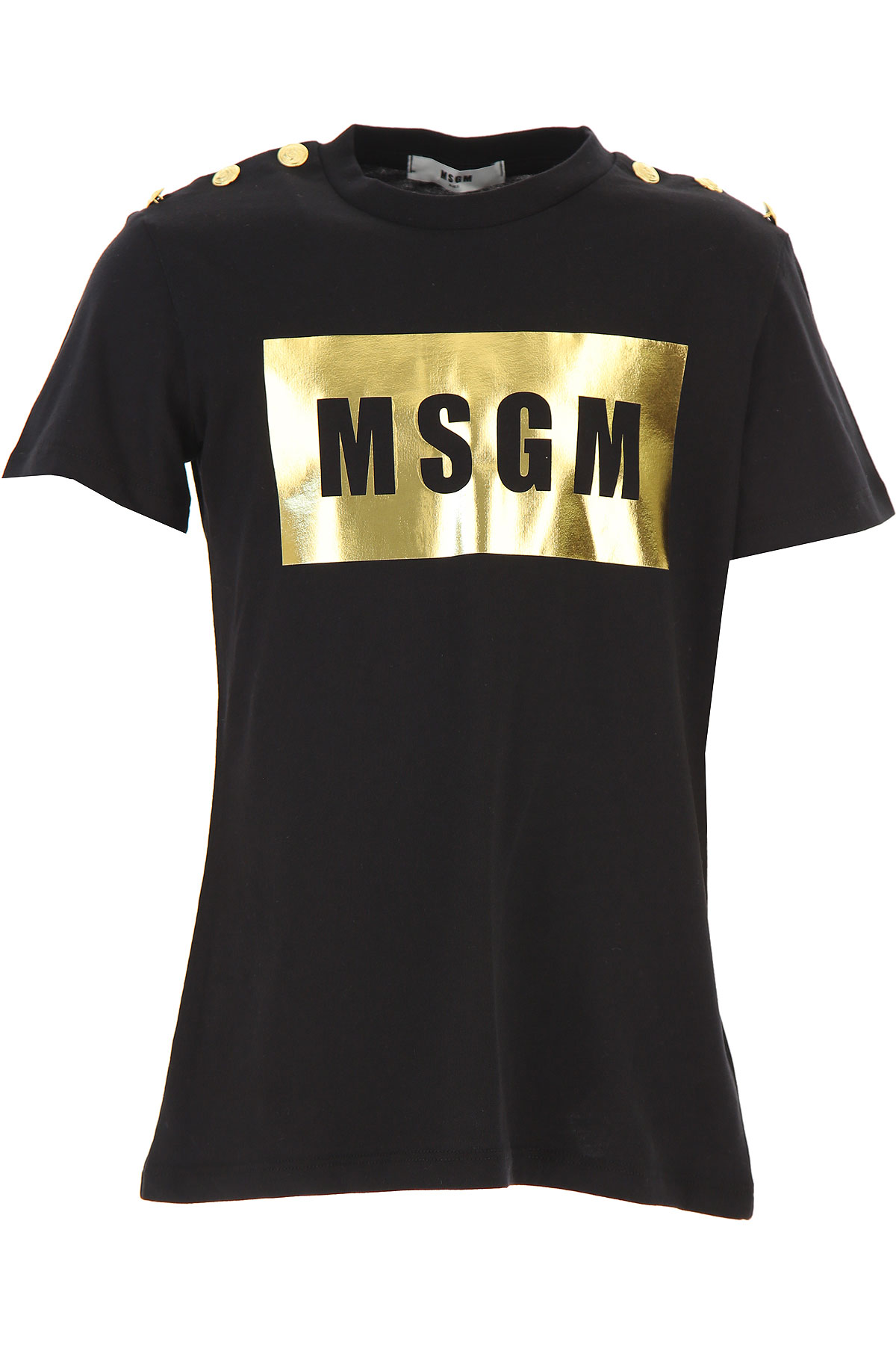 MSGM Kinder T-Shirt für Mädchen Günstig im Sale, Schwarz, Baumwolle, 2017, 10Y 12Y 8Y