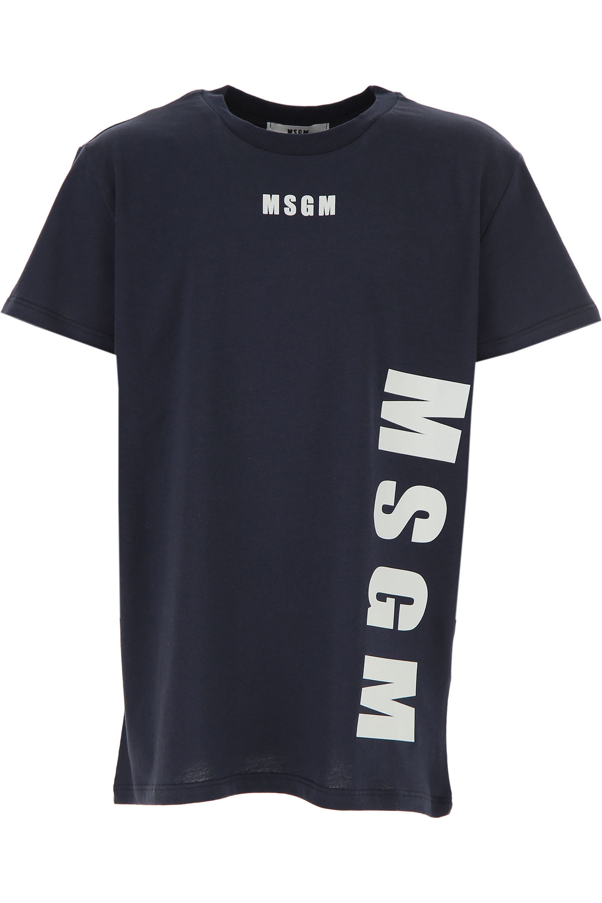 MSGM Kinder T-Shirt für Jungen Günstig im Sale, Blau, Baumwolle, 2017, 10Y 12Y