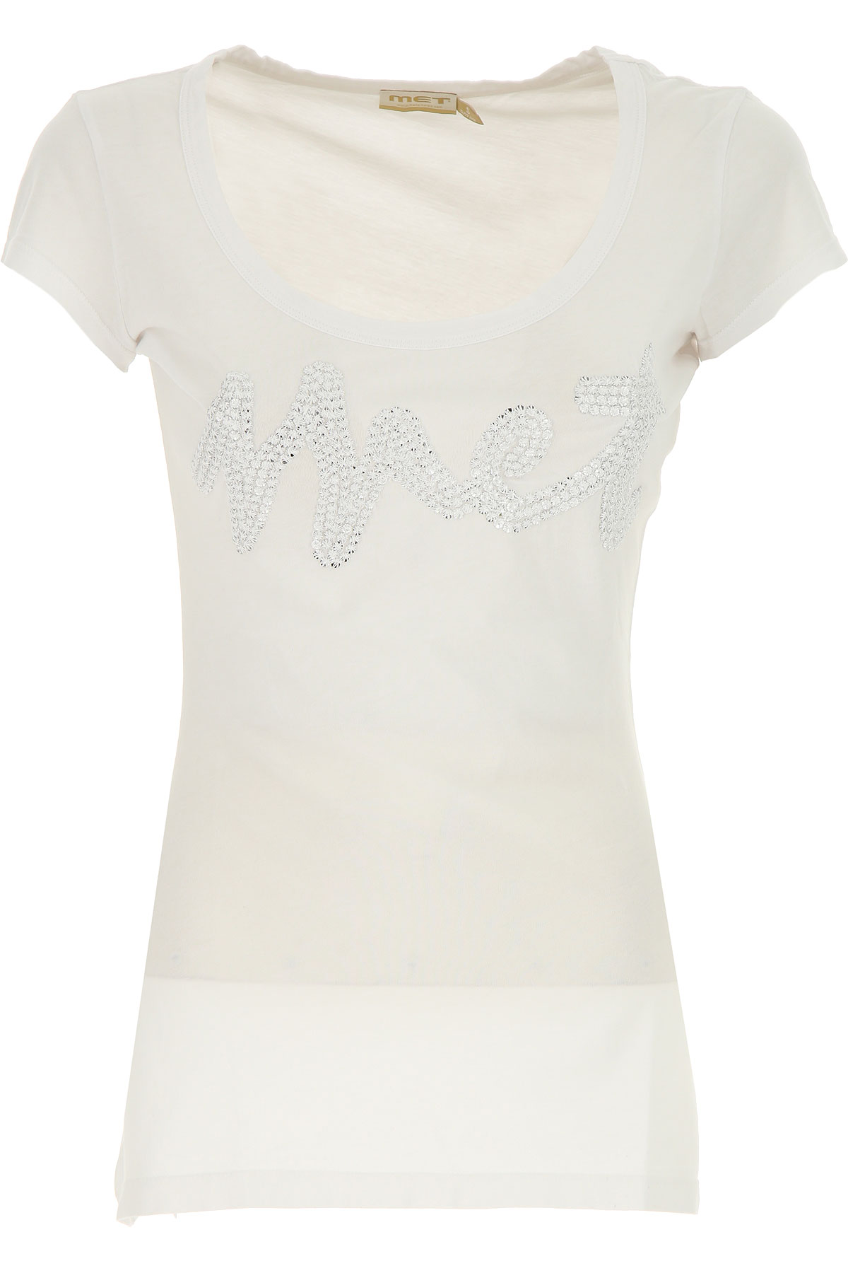 Met T-shirt Femme, Blanc, Coton, 2017, 38 40 42 44