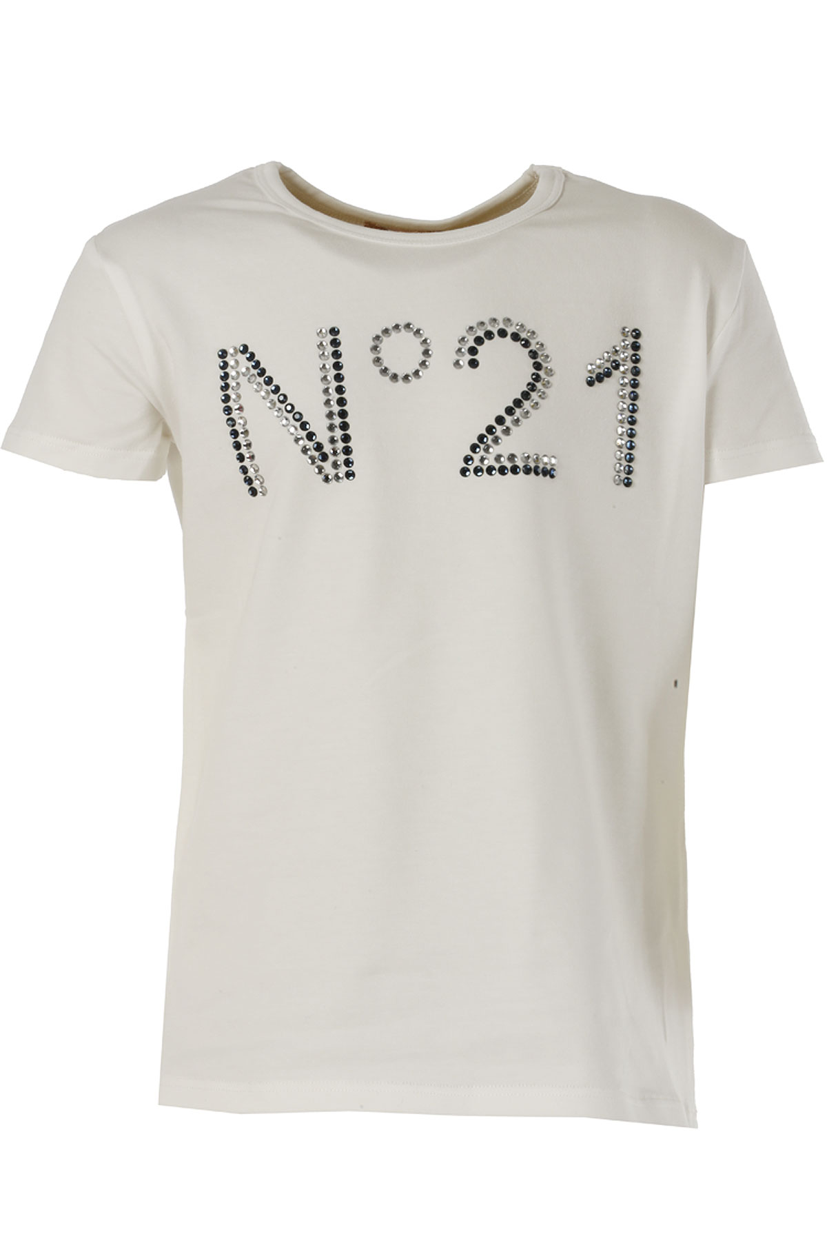 NO 21 Kinder T-Shirt für Mädchen Günstig im Outlet Sale, Weiss, Baumwolle, 2017, 36 (9 Years) 38 (10 Years)