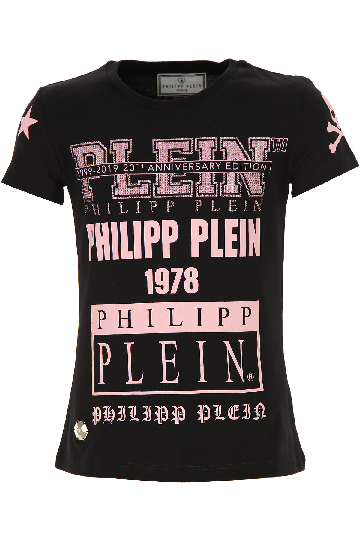 Philipp Plein Kinder T-Shirt für Mädchen Günstig im Sale, Schwarz, Baumwolle, 2017, 12Y 14Y 8Y