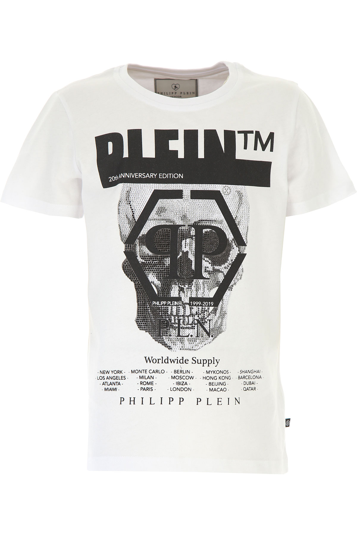 Philipp Plein Kinder T-Shirt für Jungen Günstig im Sale, Weiss, Baumwolle, 2017, 10Y 14Y 16Y 8Y