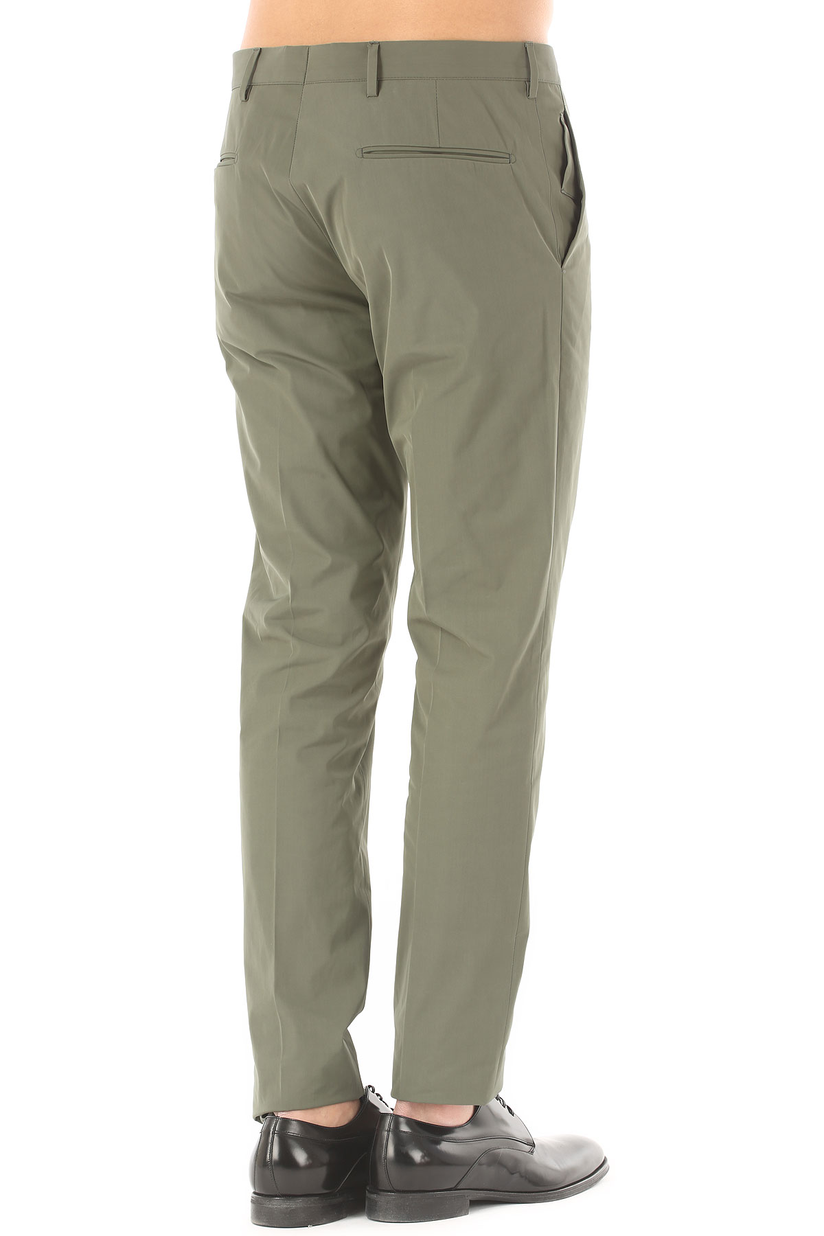 Prada Pantalon Homme Outlet, Vert sauge, Polyester, 2017, 46 50 52