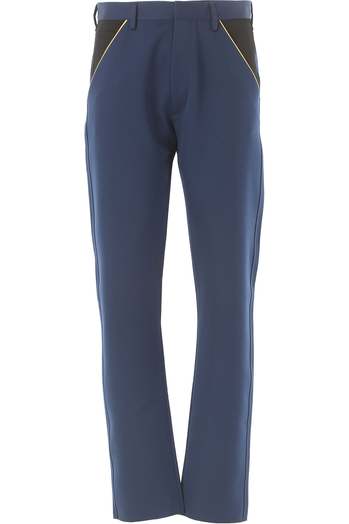 Prada Pantalon Homme Outlet, Bleu, Polyester, 2017, 46 50
