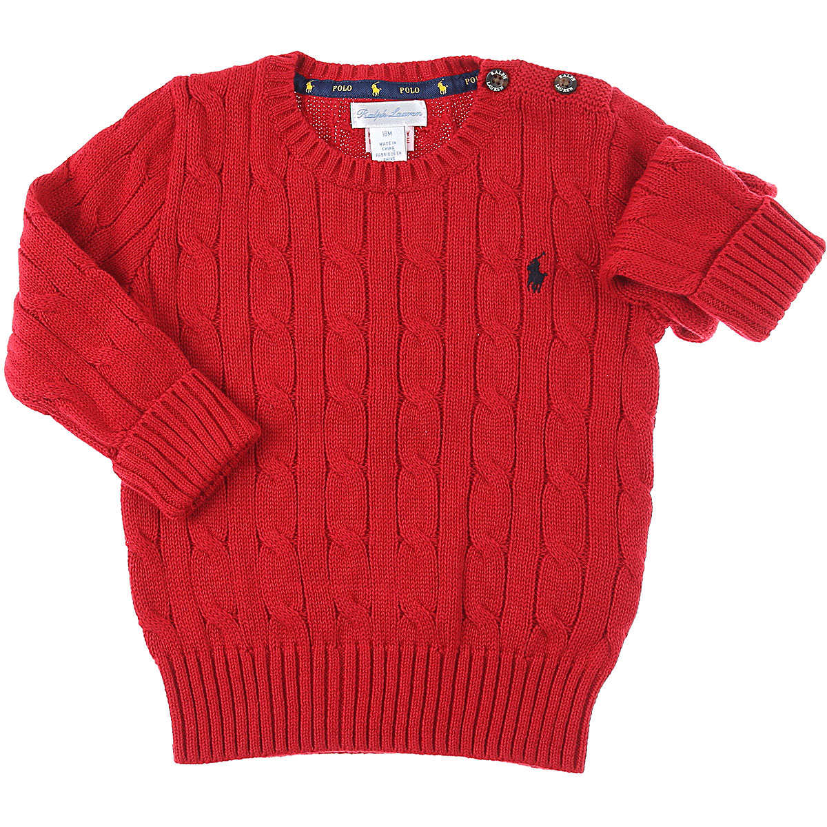 Ralph Lauren Baby Pullover für Jungen Günstig im Sale, Rot, Baumwolle, 2017, 12 M 18M 2Y 9M